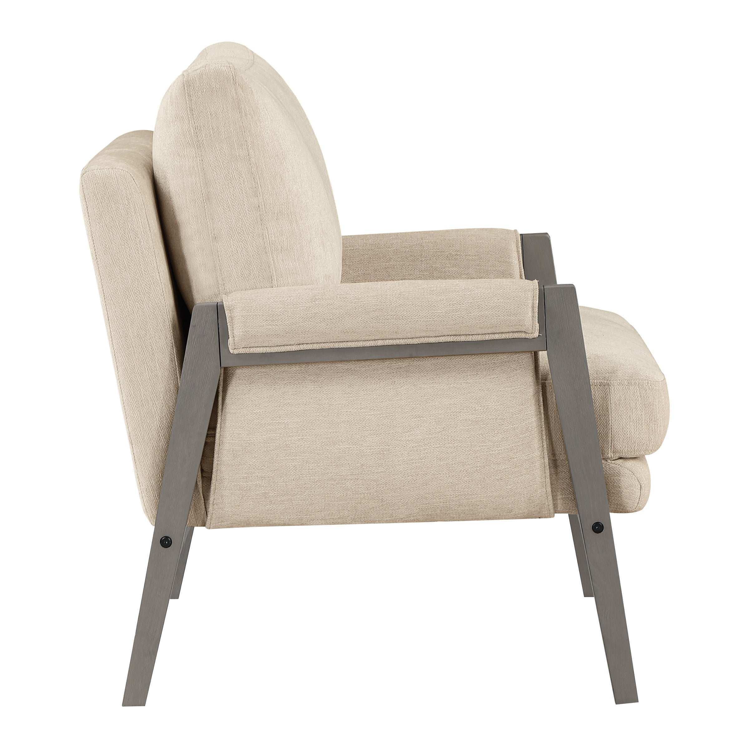 Amari Wood Frame Armchair - Linen