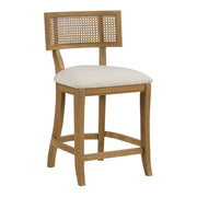 Alaina 26" Cane Back Counter Stool - Linen