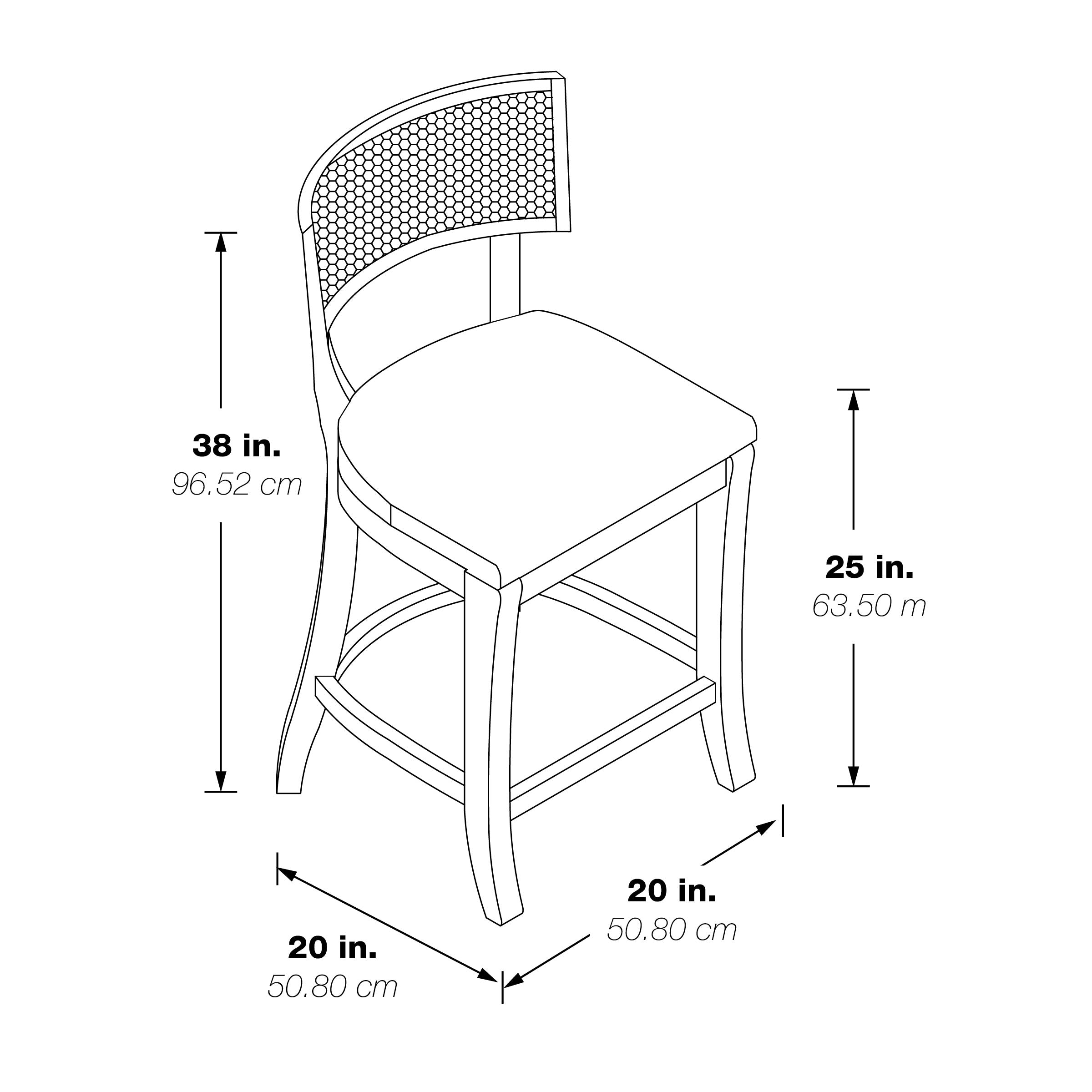 Alaina 26" Cane Back Counter Stool - Linen