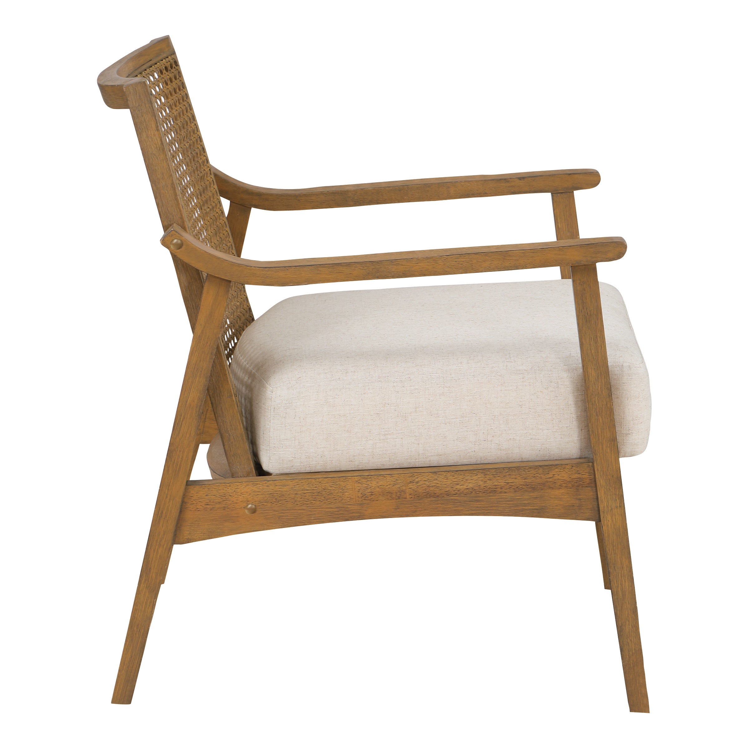 Alaina Cane Back Arm Chair - Linen