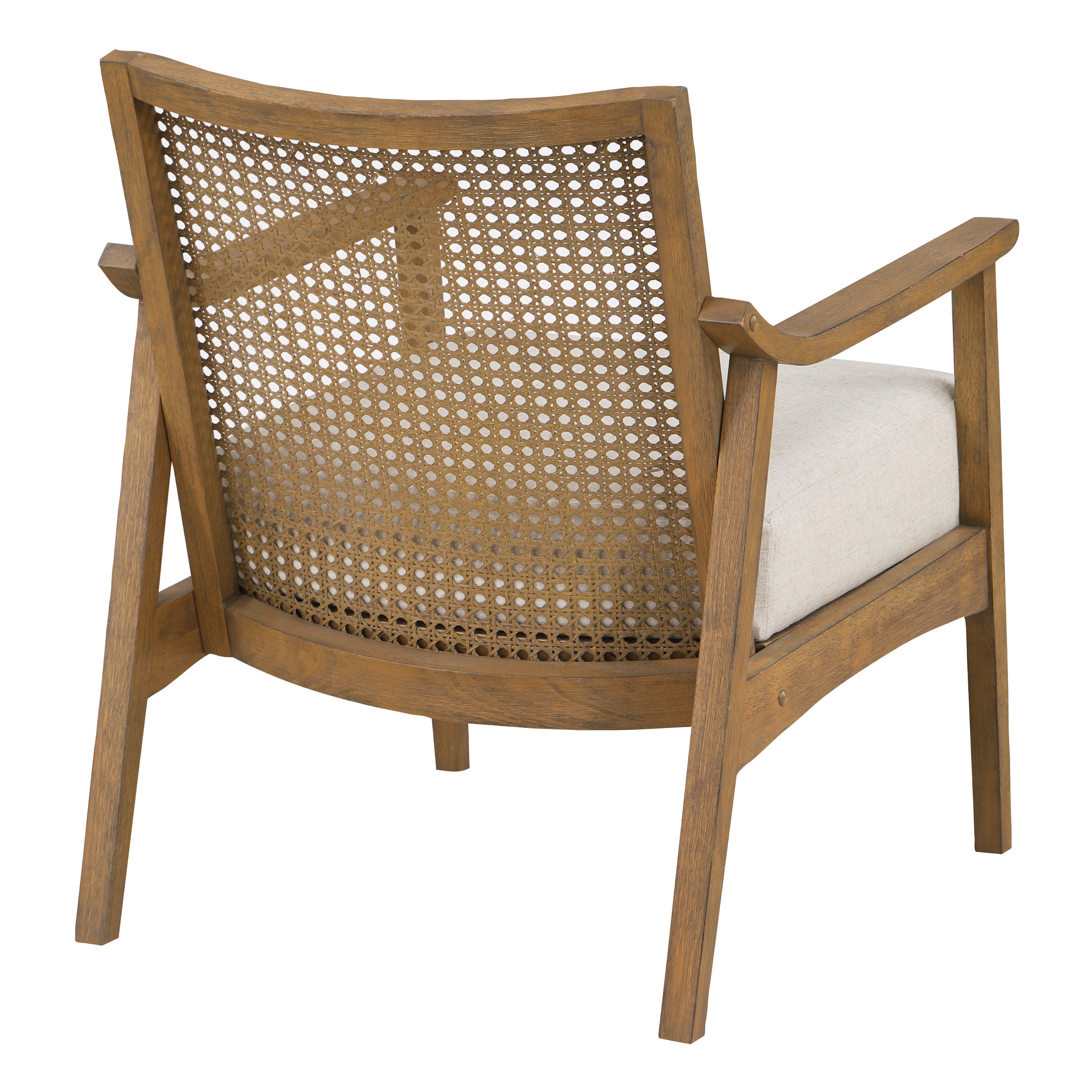 Alaina Cane Back Arm Chair - Linen