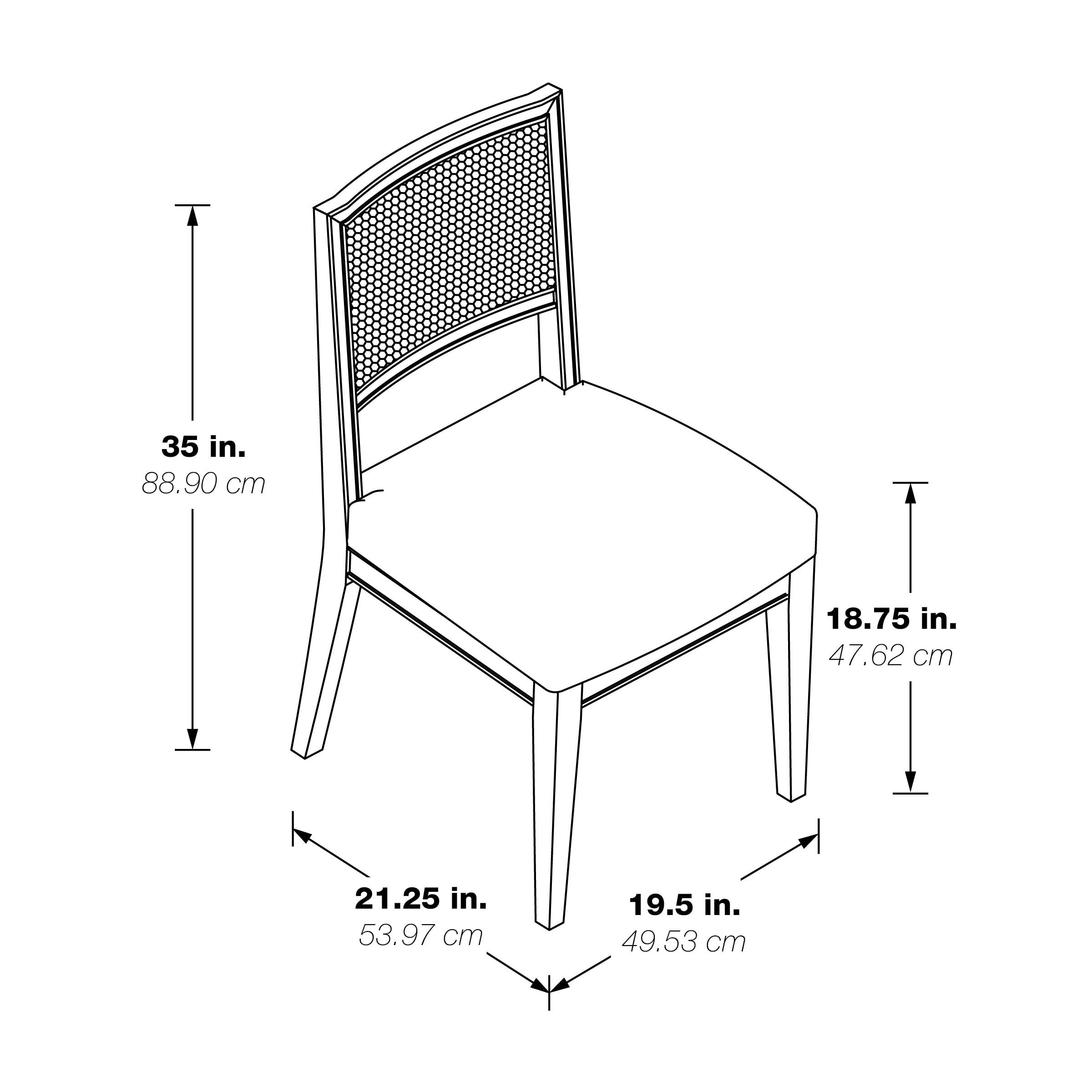 Alaina Cane Back Dining Chair 2-PK - Linen