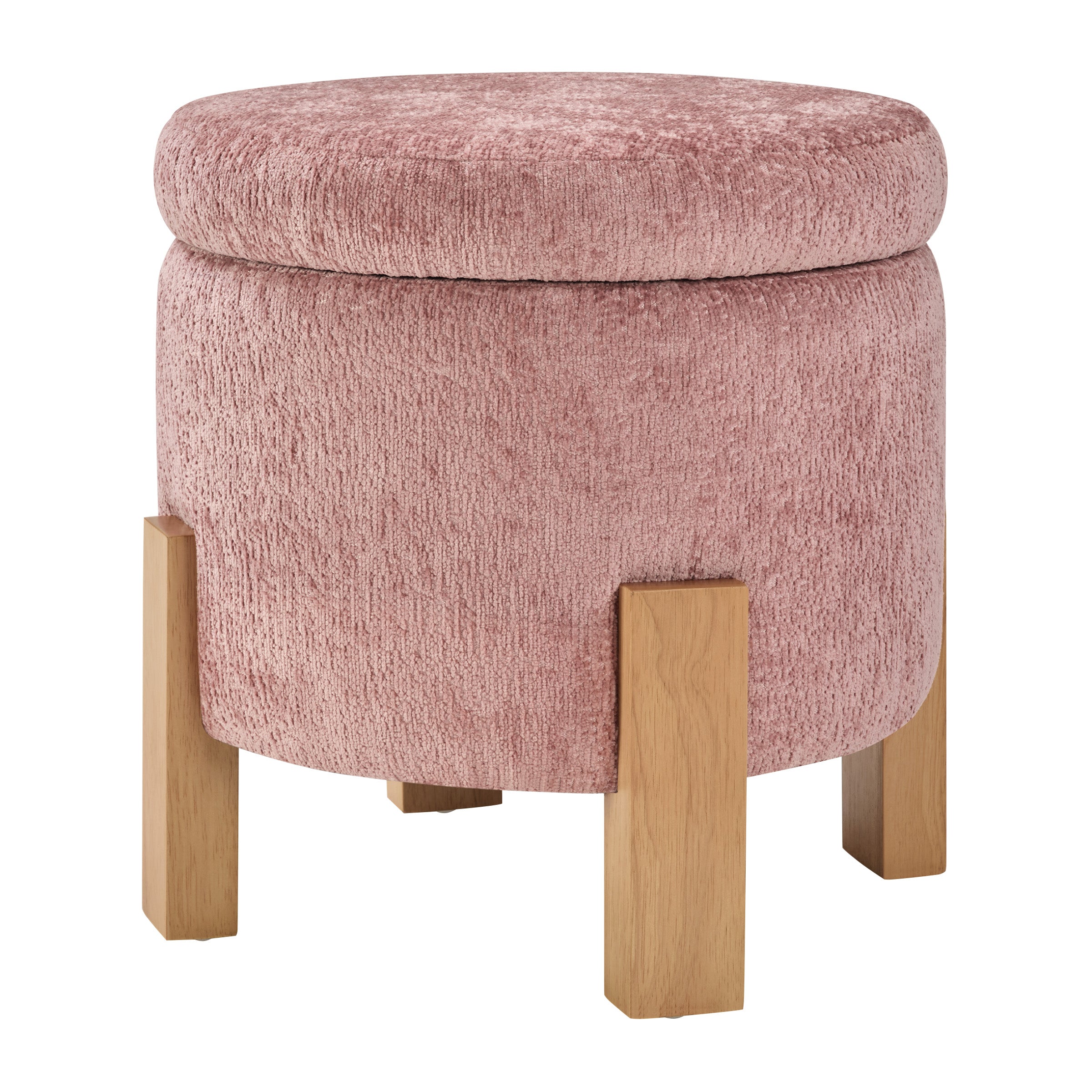 Annie Storage Ottoman - Rose