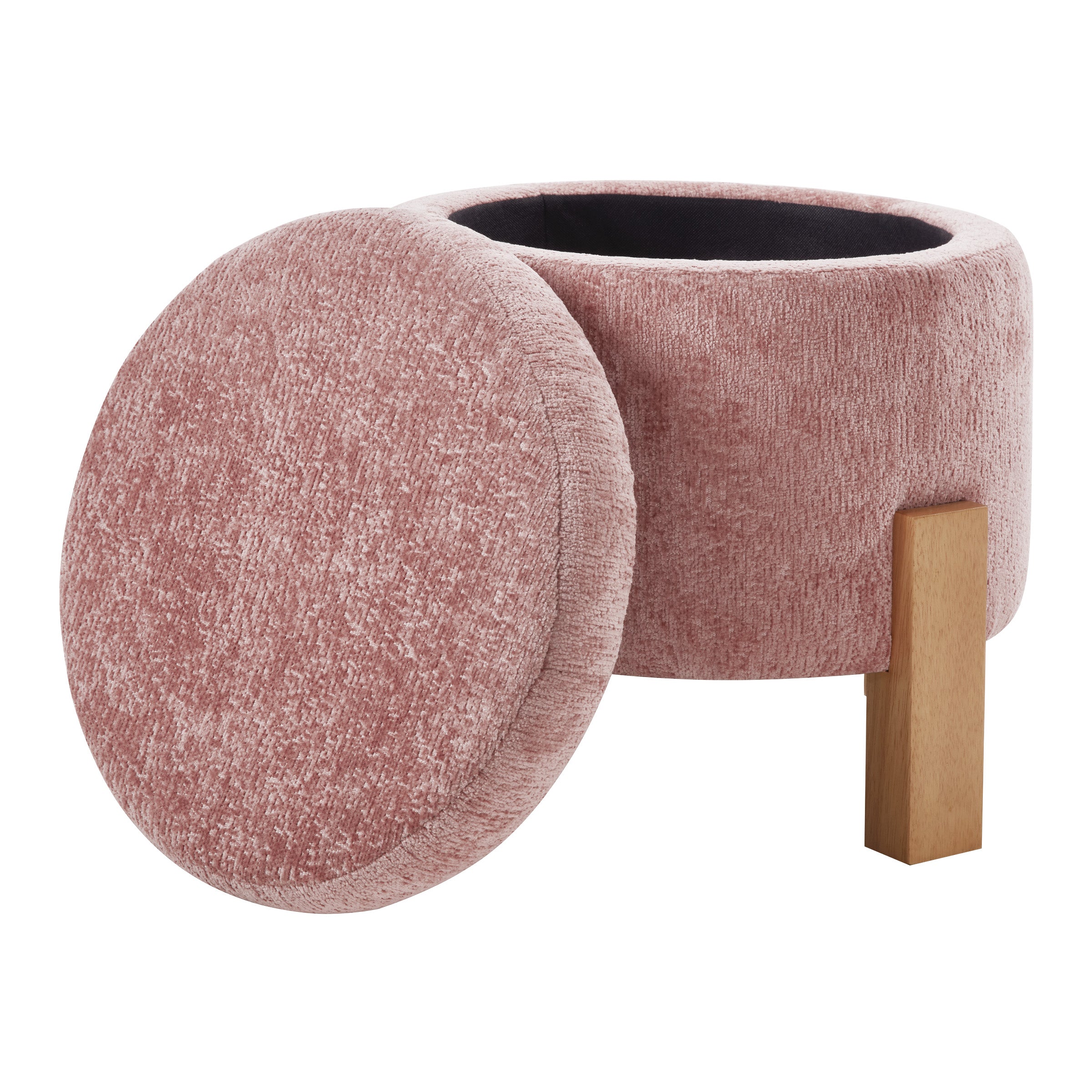 Annie Storage Ottoman - Rose