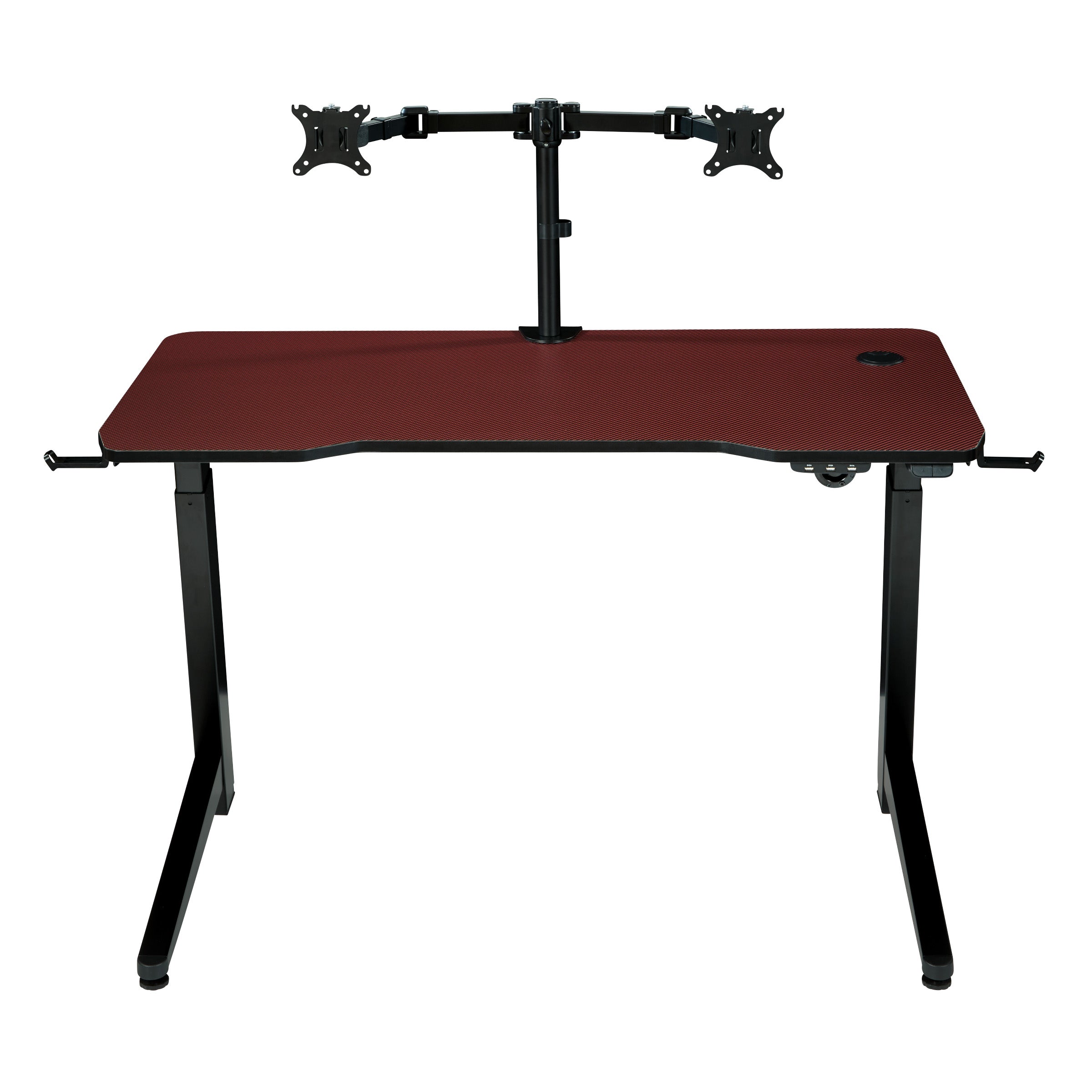 Arena 1337 Battlestation Gaming Dsk - Red Carbon Fiber/Black
