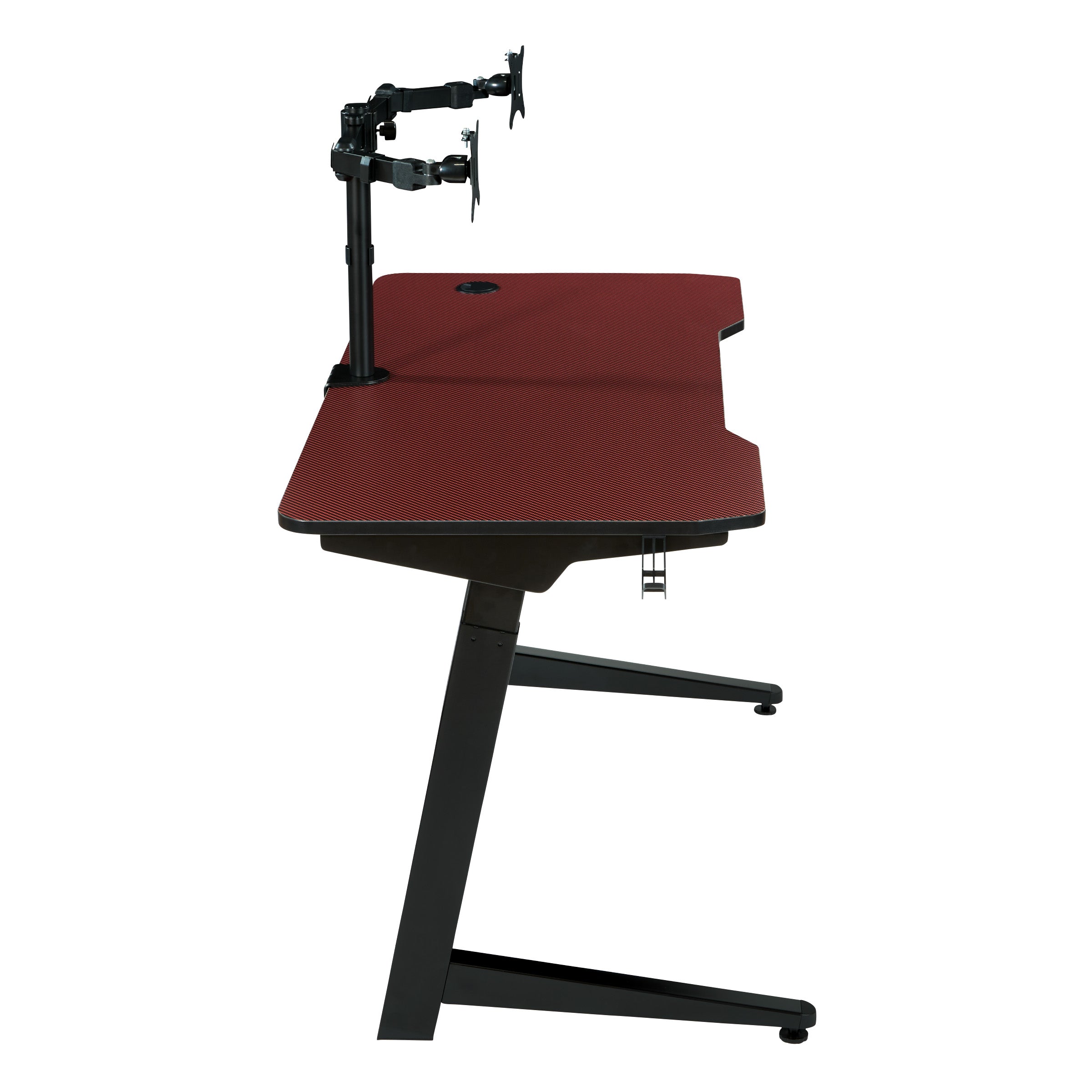 Arena 1337 Battlestation Gaming Dsk - Red Carbon Fiber/Black