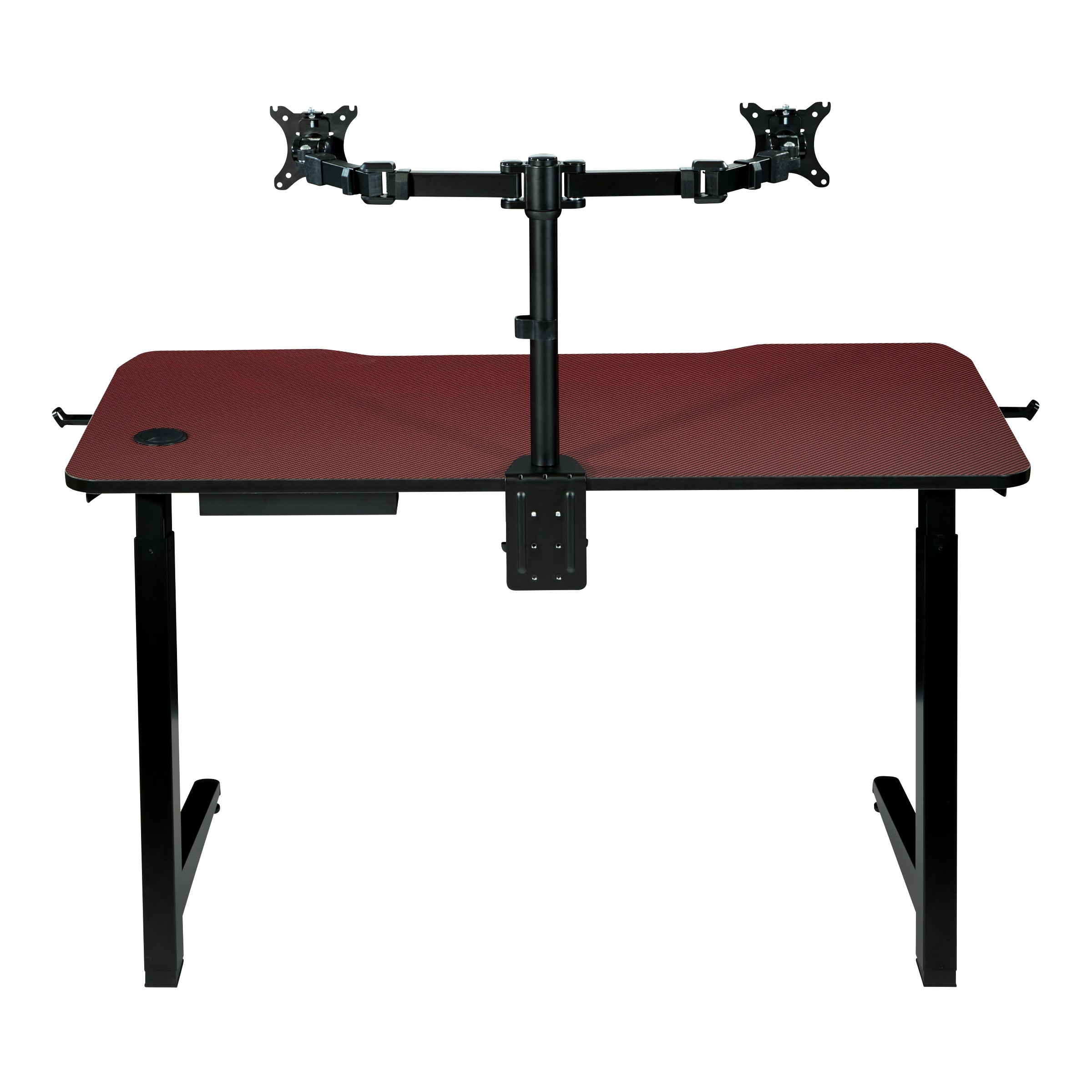 Arena 1337 Battlestation Gaming Dsk - Red Carbon Fiber/Black