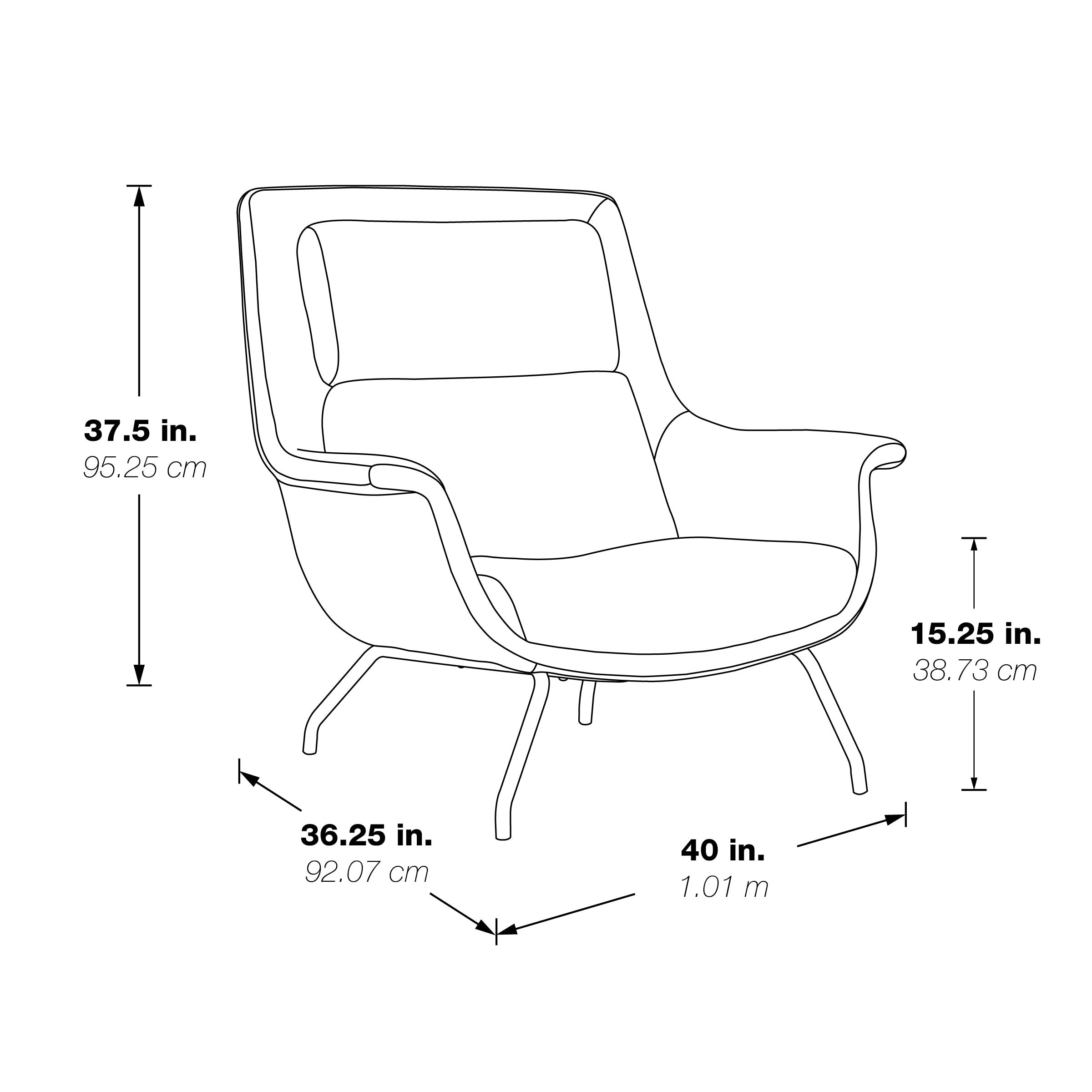 Adria Armchair  - Charcoal/Black