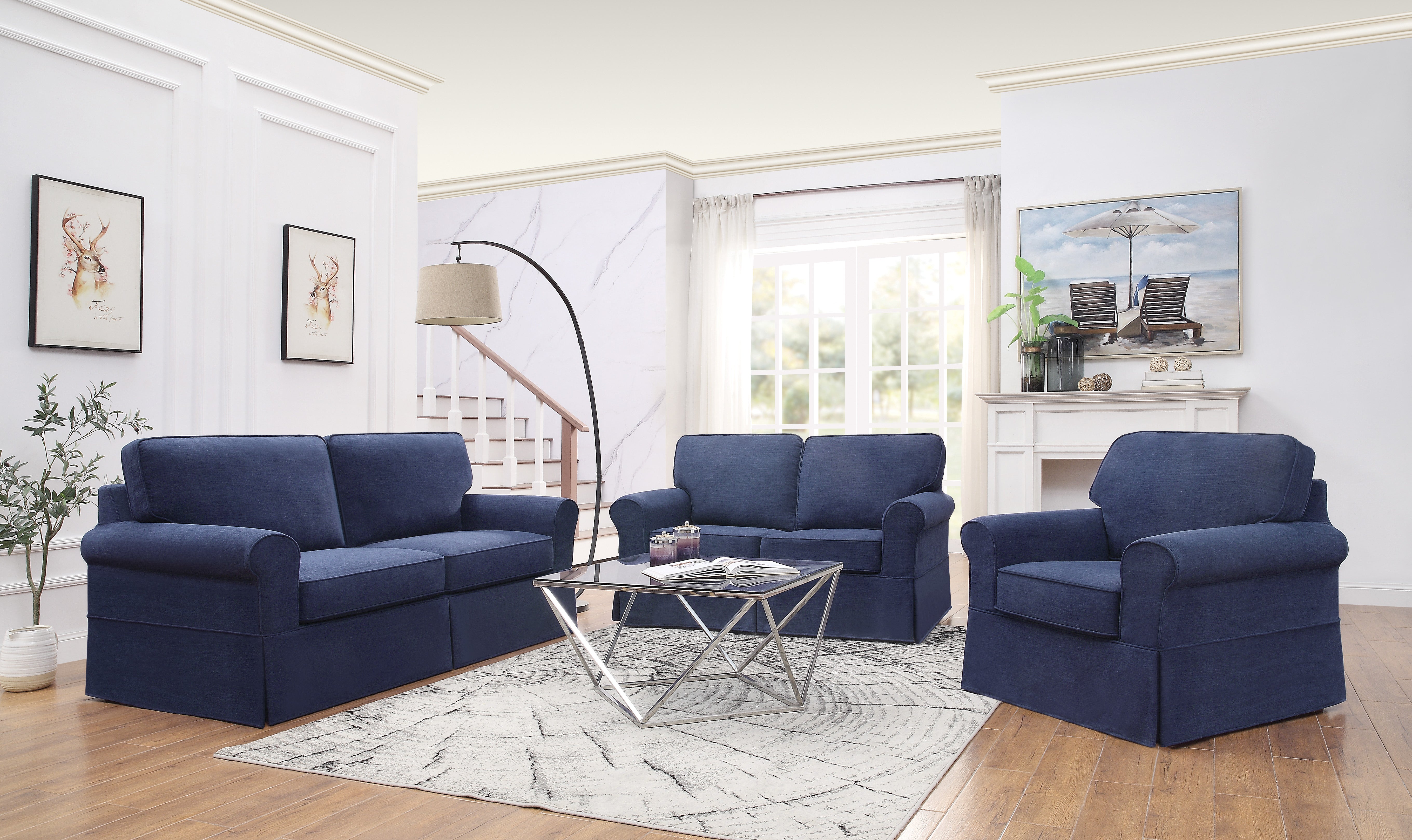 Ashton Loveseat - Navy