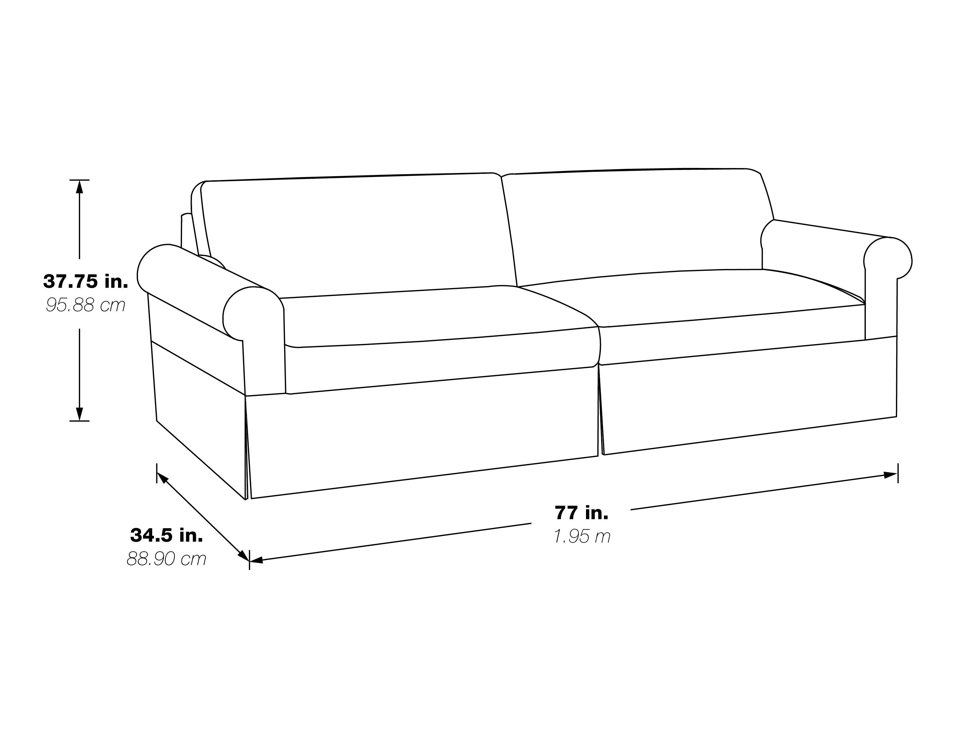 Ashton Slip Cover Sofa - Fog
