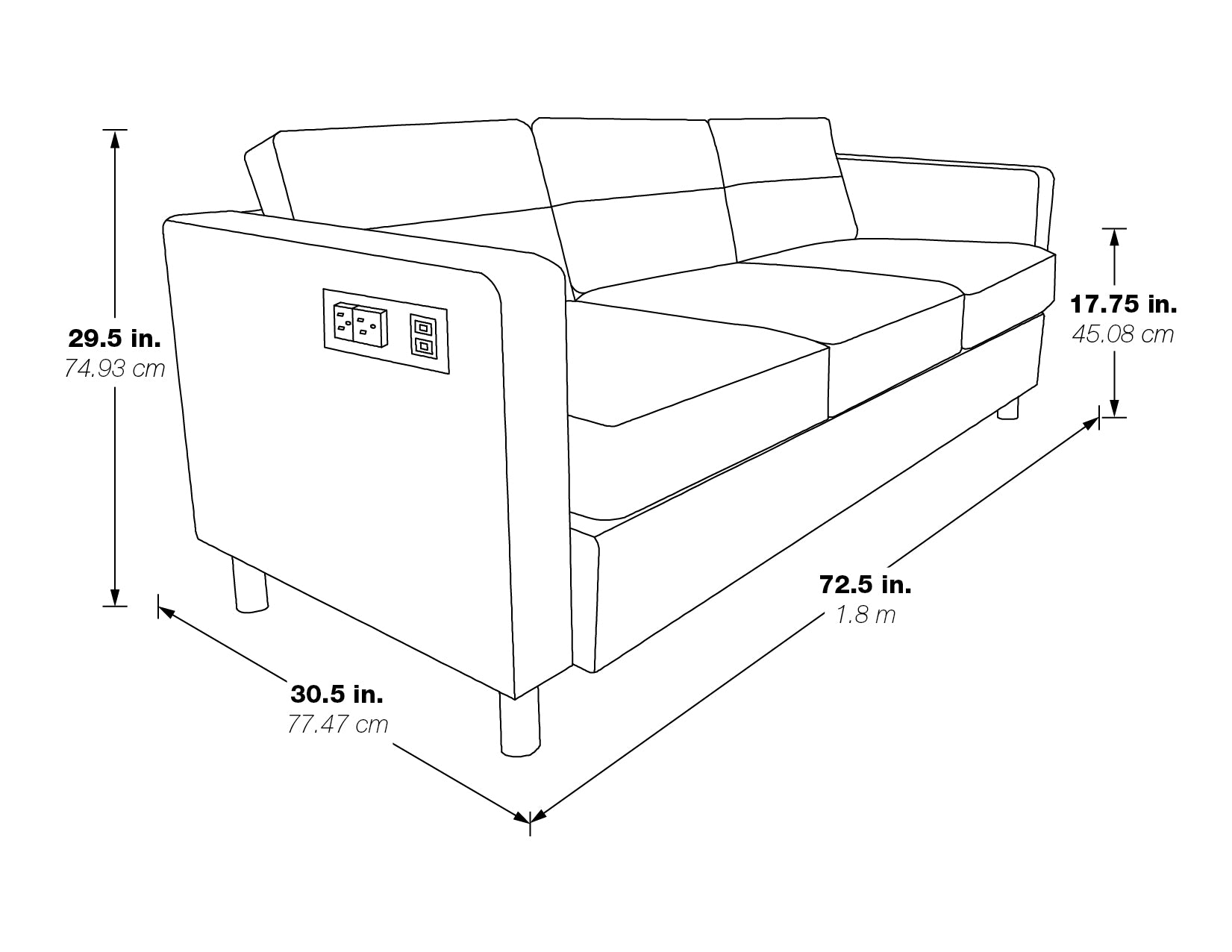 Atlantic Sofa - Black