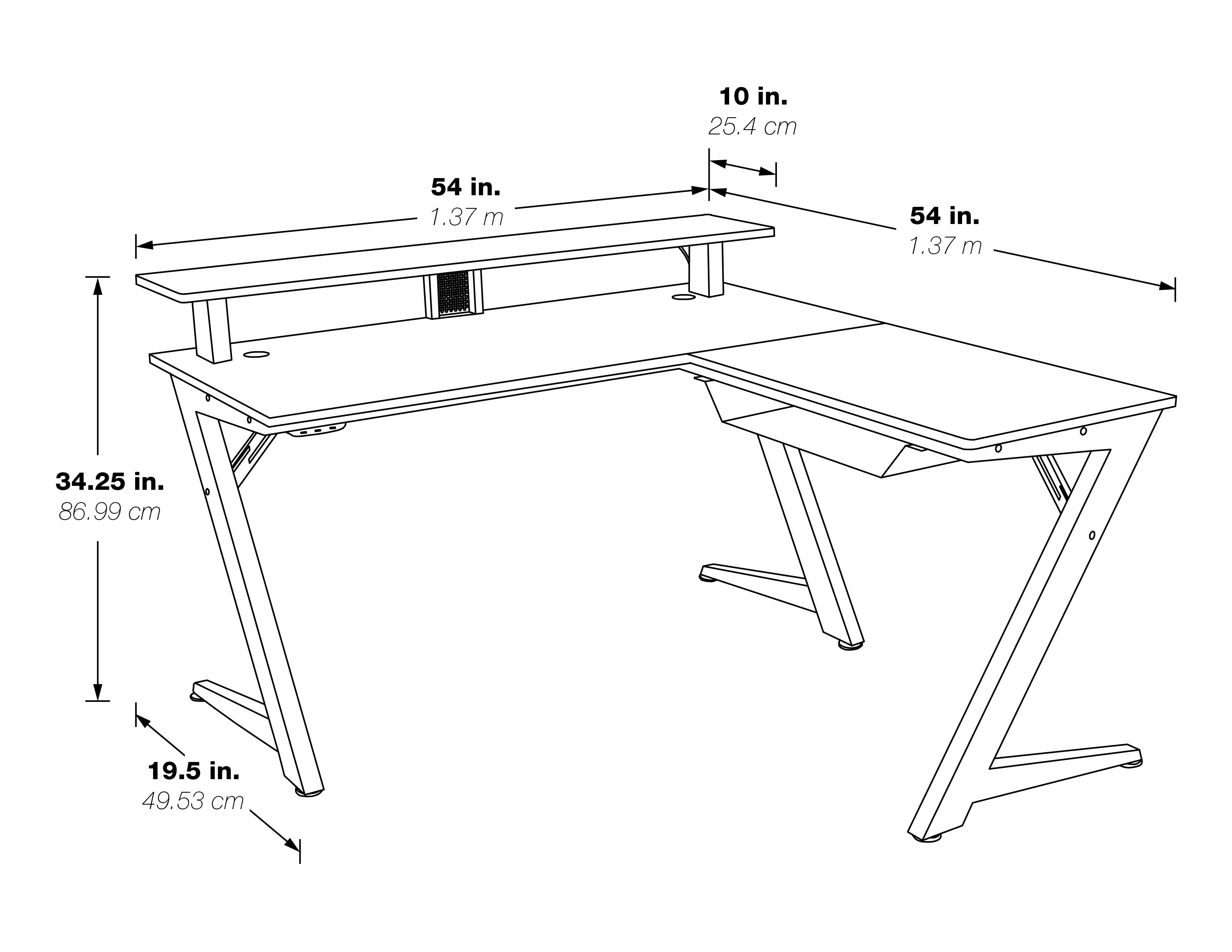 Avatar Battlestation Gaming Desk - Black