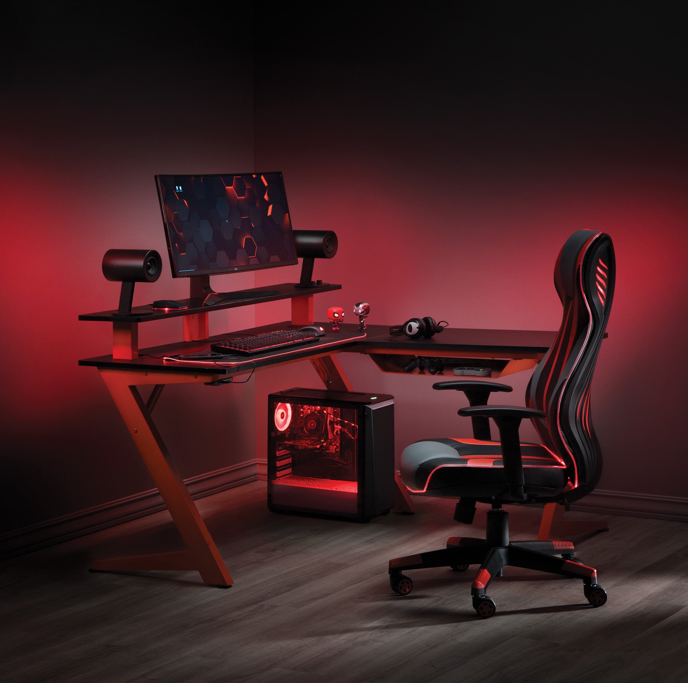 Avatar Battlestation Gaming Desk - Red