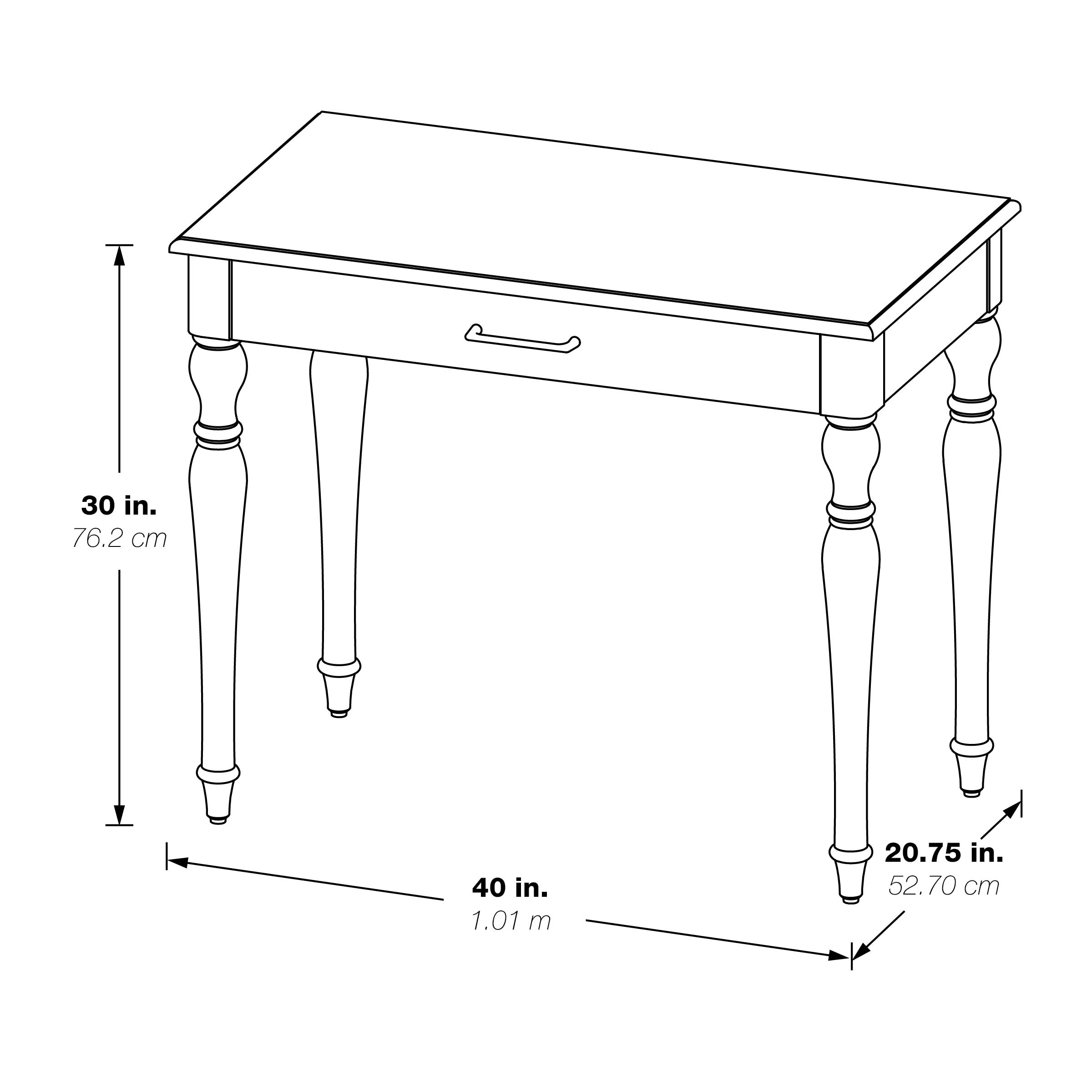 Baron Writing Desk - White