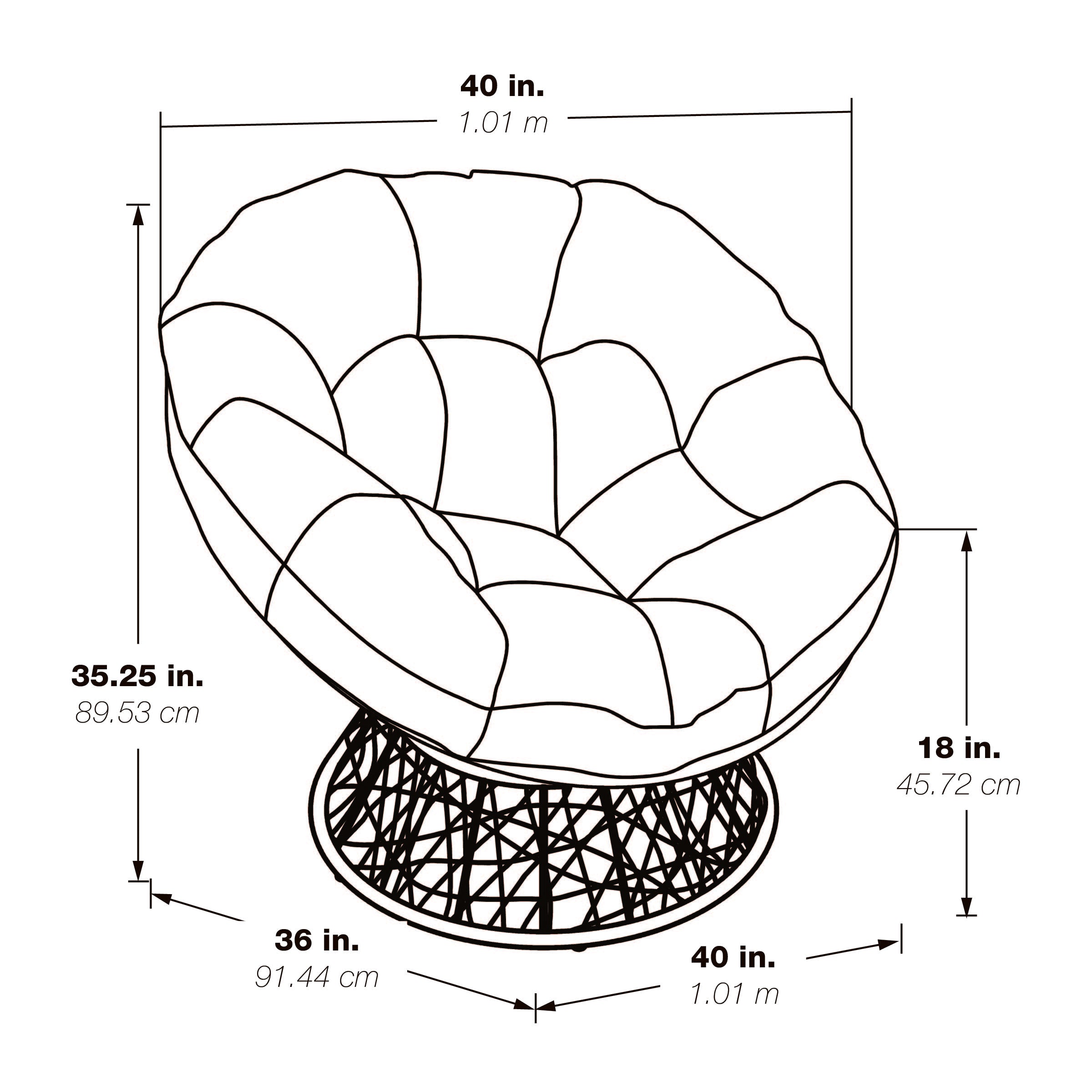 Papasan Chair - Orange
