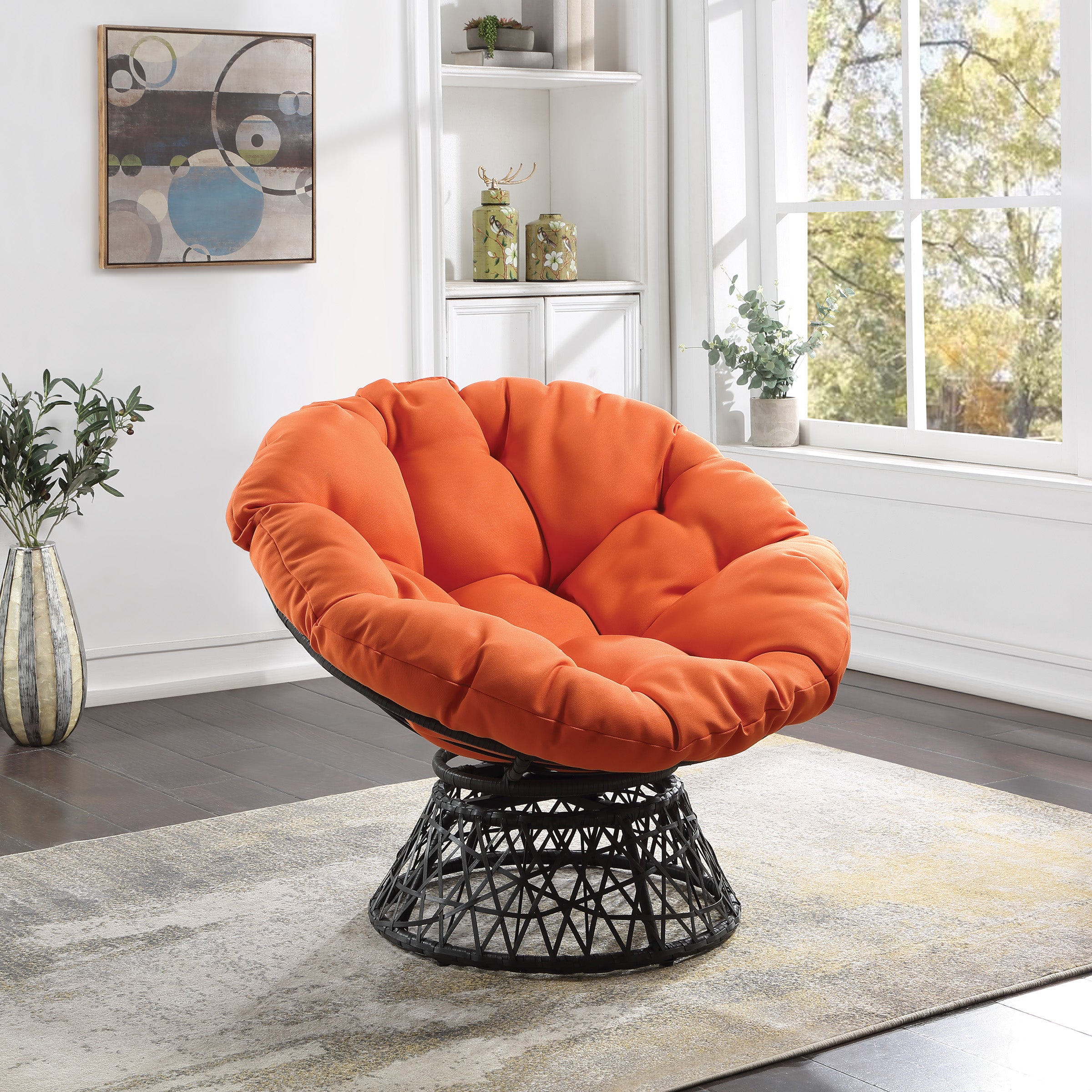 Papasan Chair - Orange