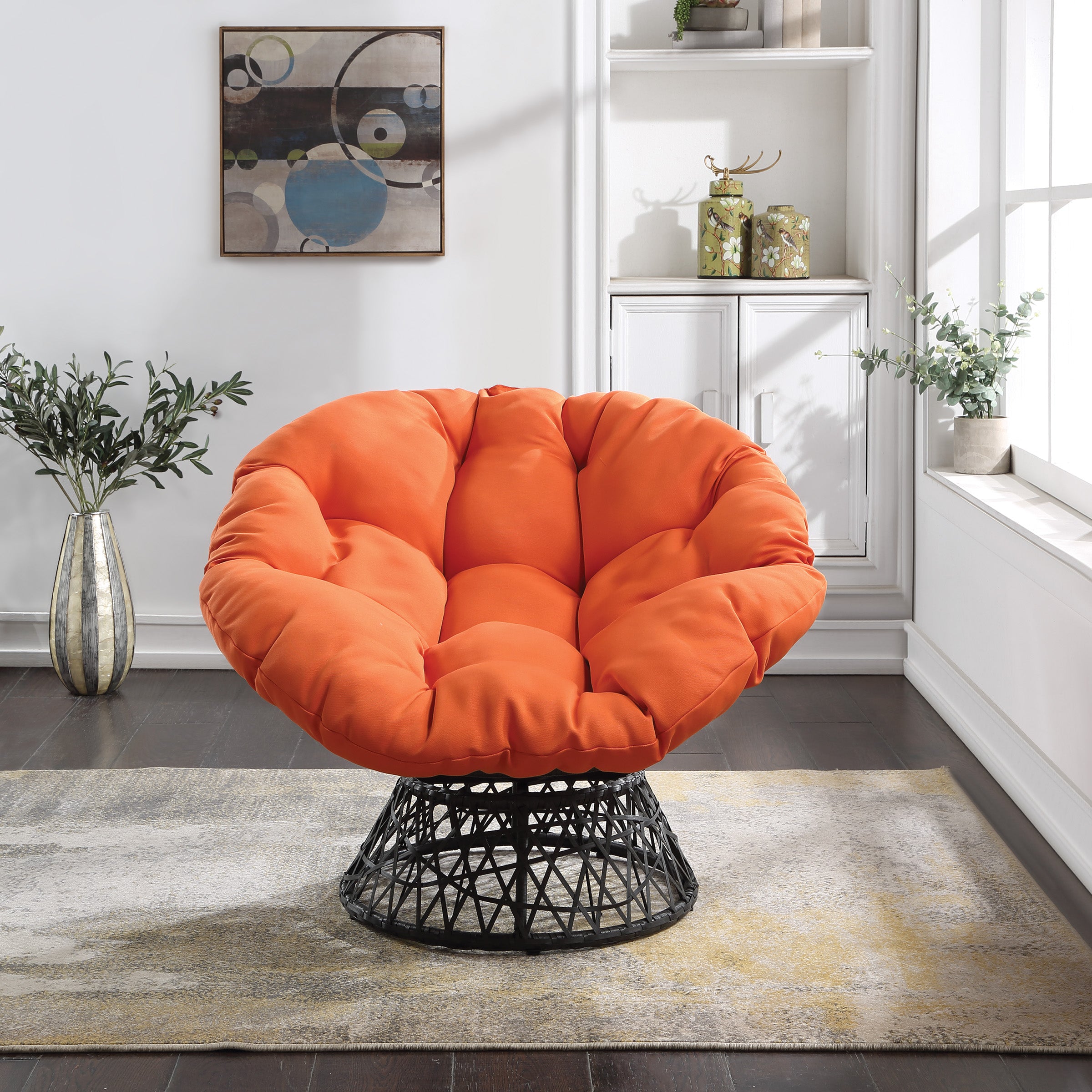 Papasan Chair - Orange