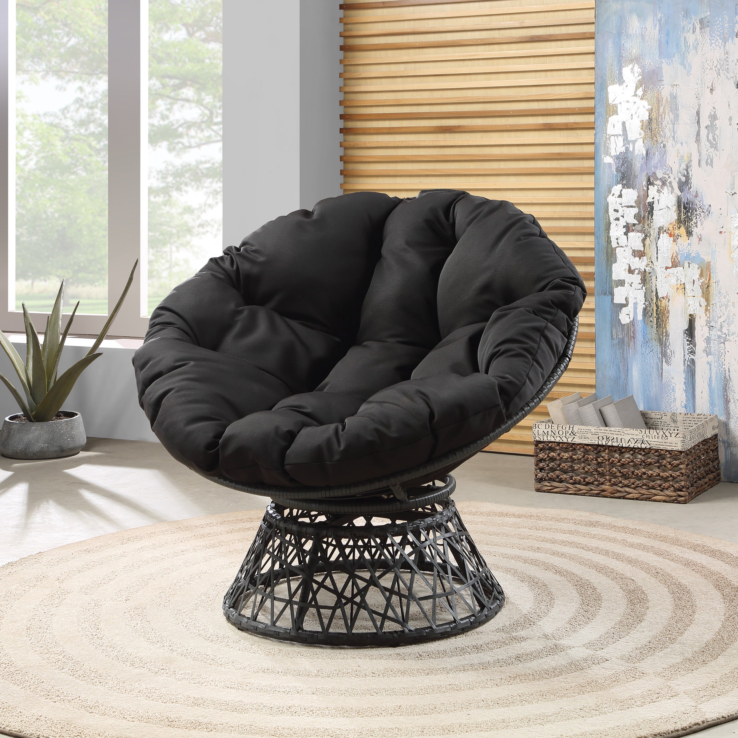 Papasan Chair - Black