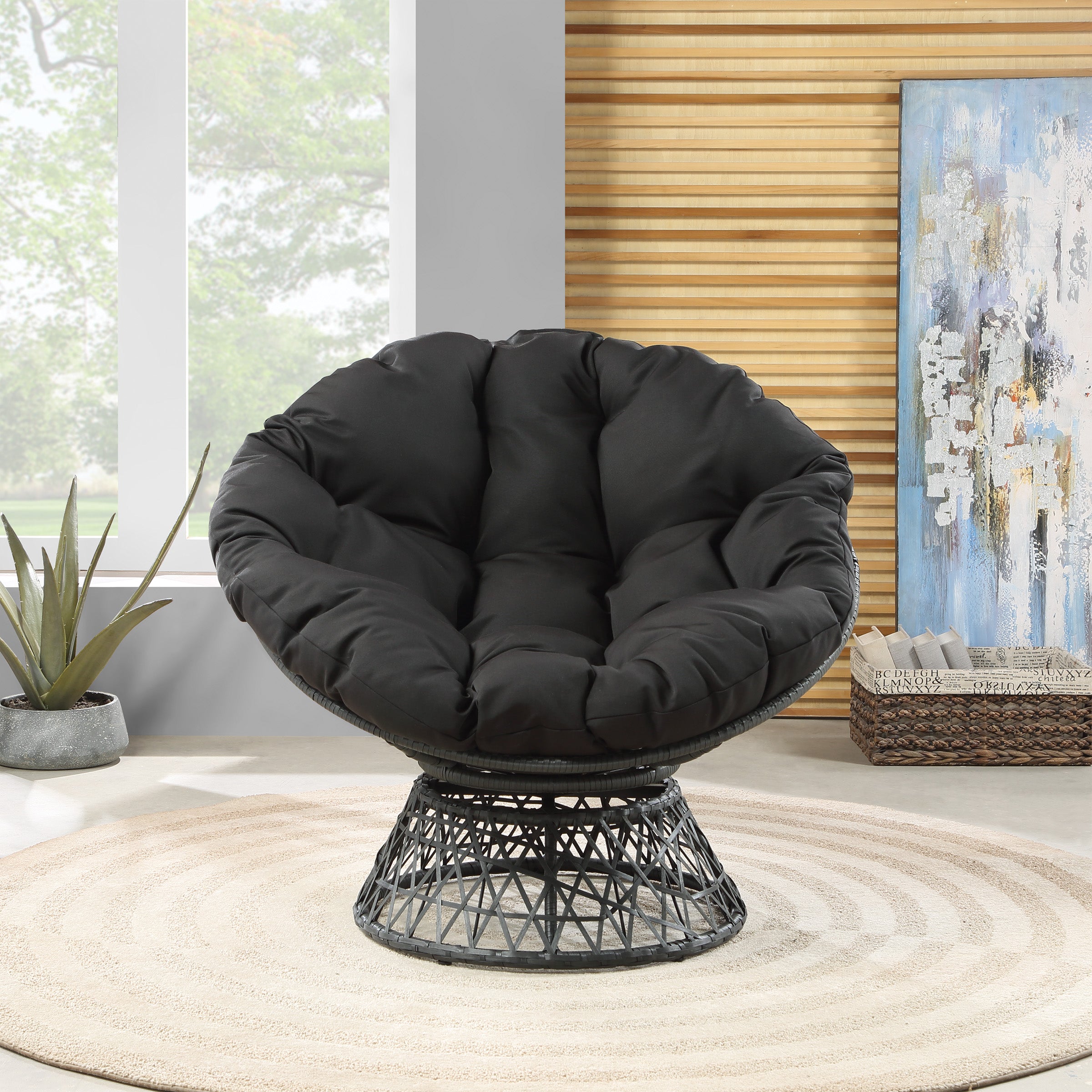 Papasan Chair - Black