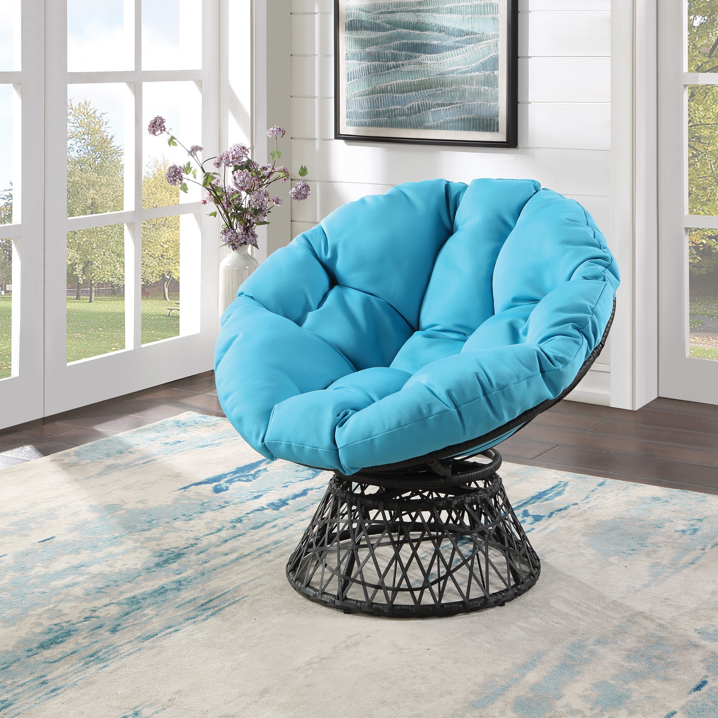 Papasan Chair - Blue