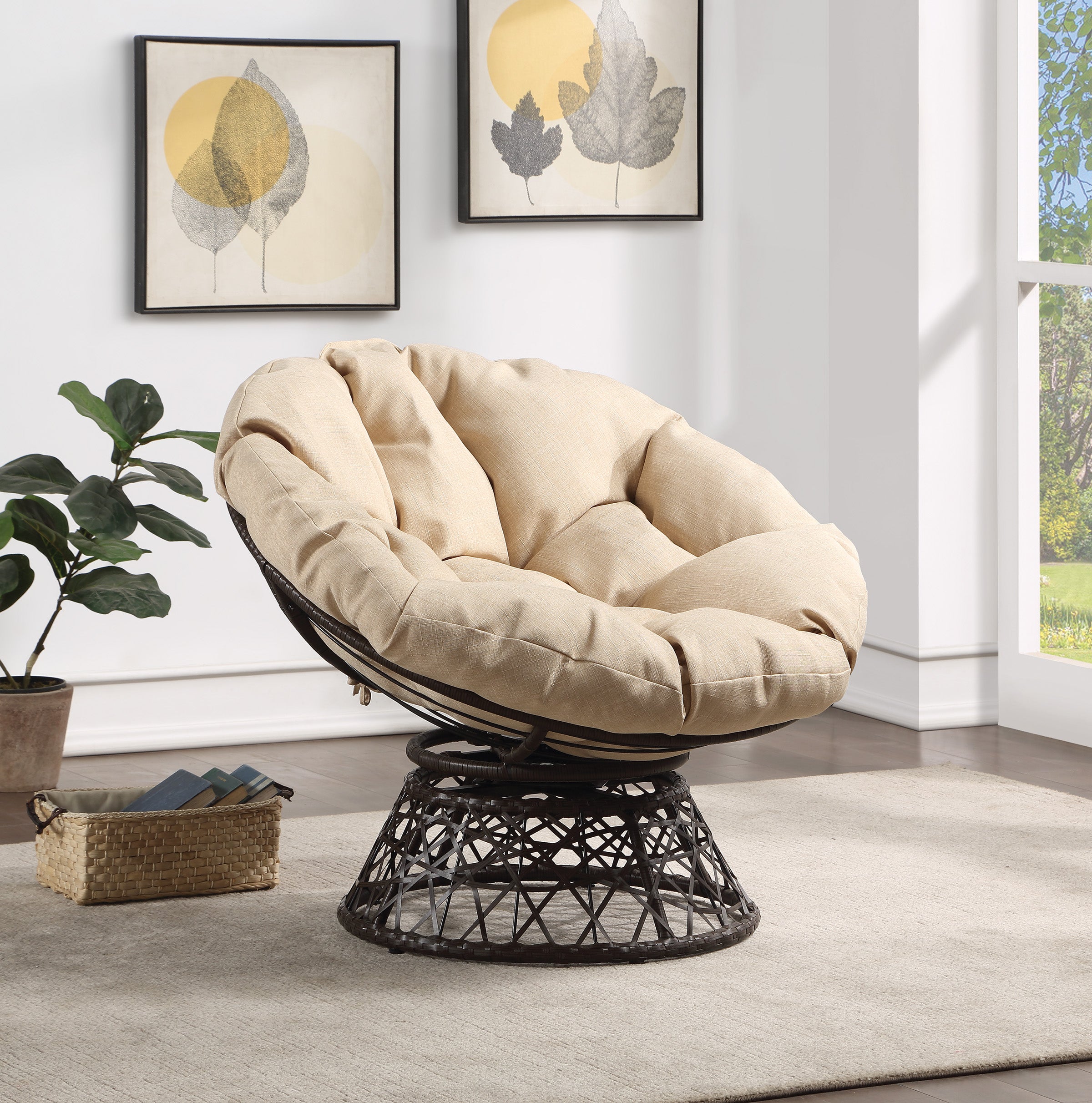 Papasan Chair - Cream