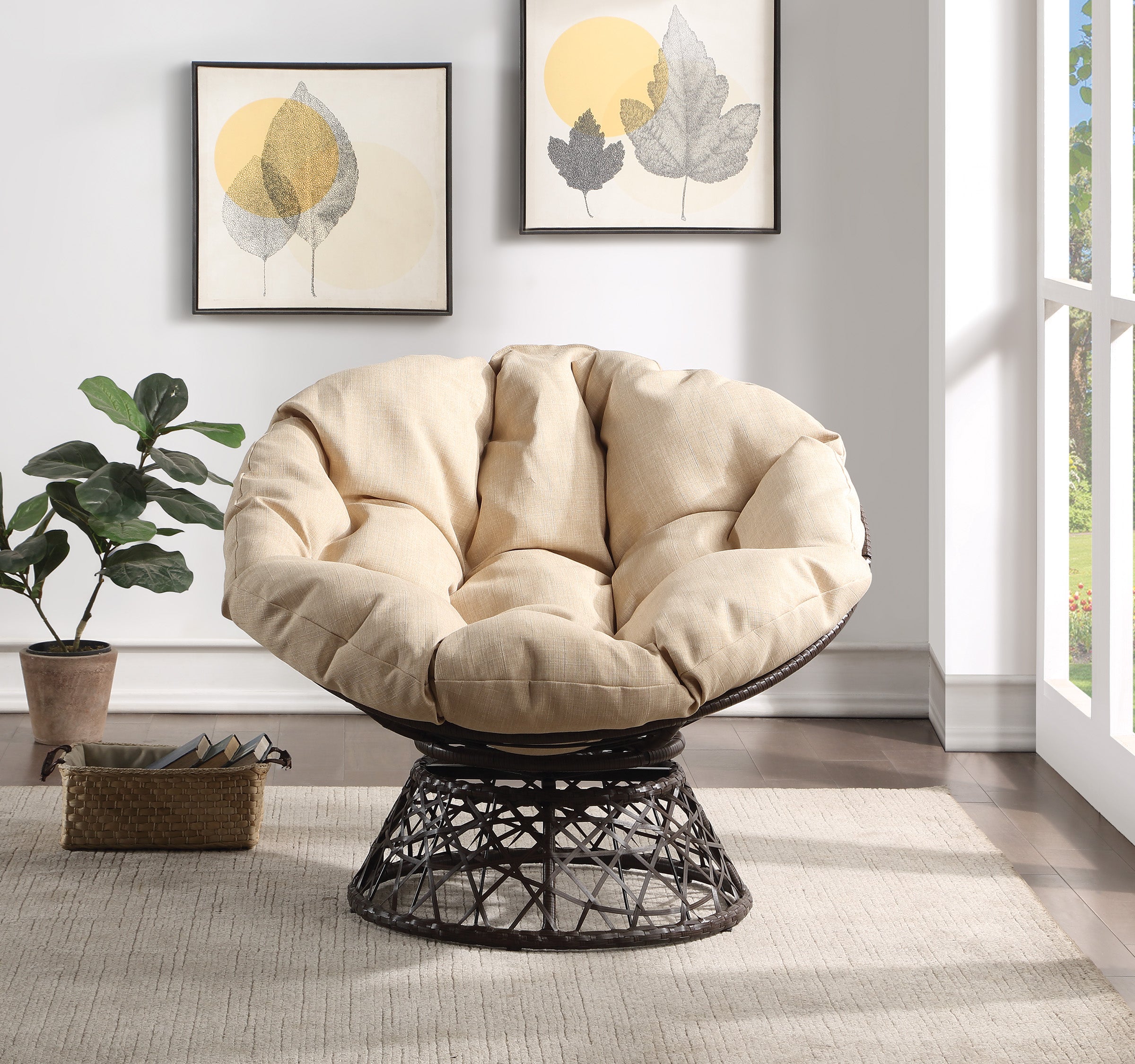 Papasan Chair - Cream