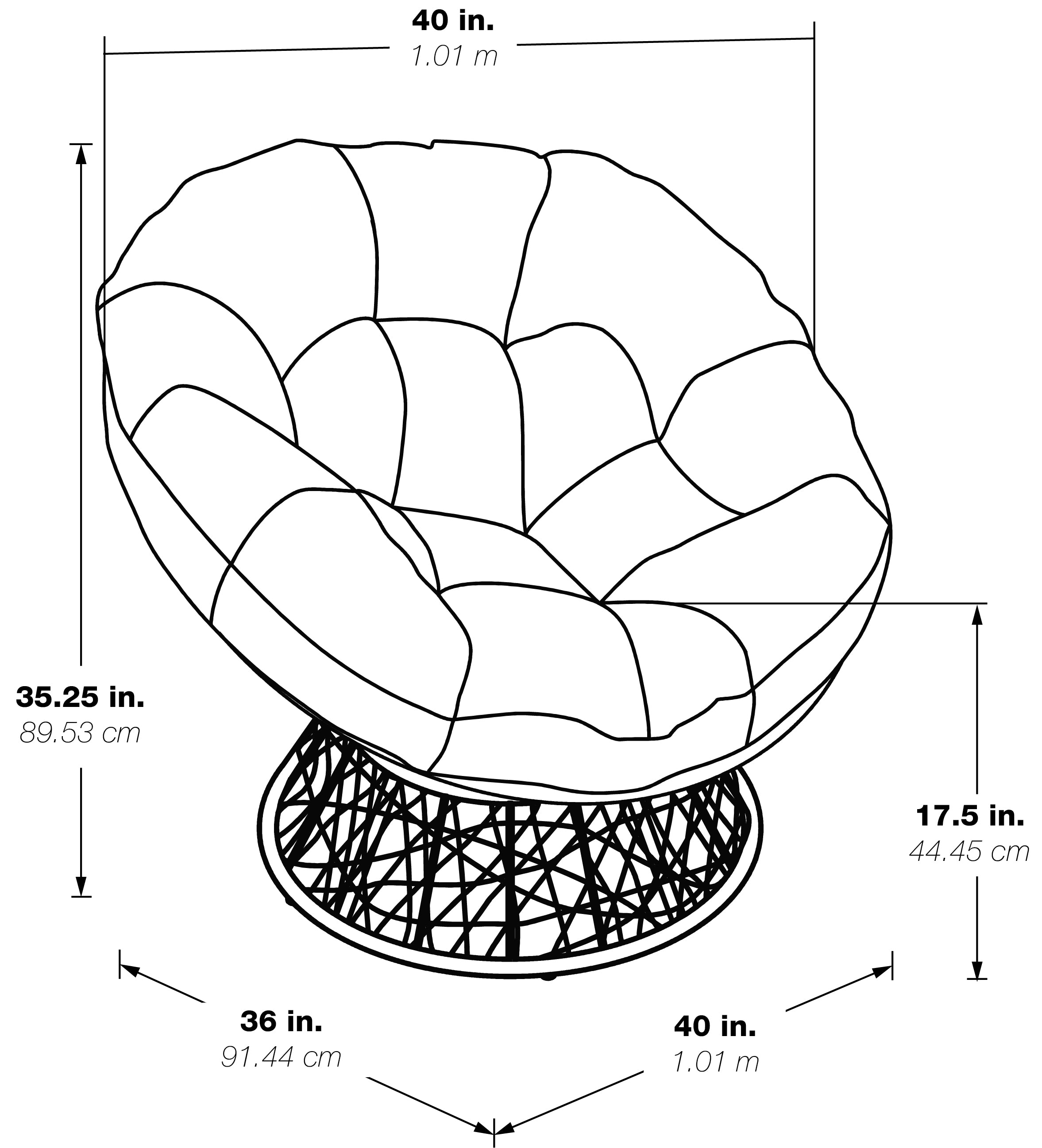Papasan Chair - Blue