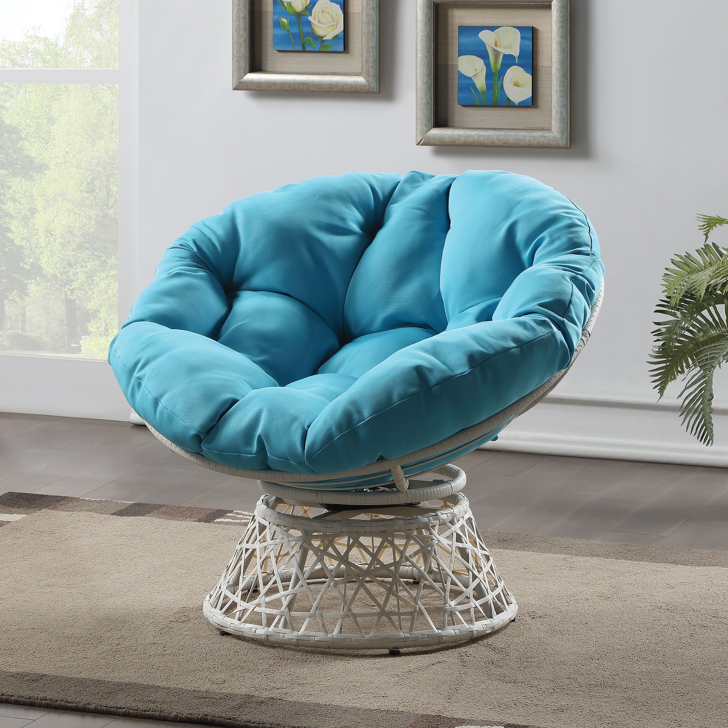 Papasan Chair - Blue