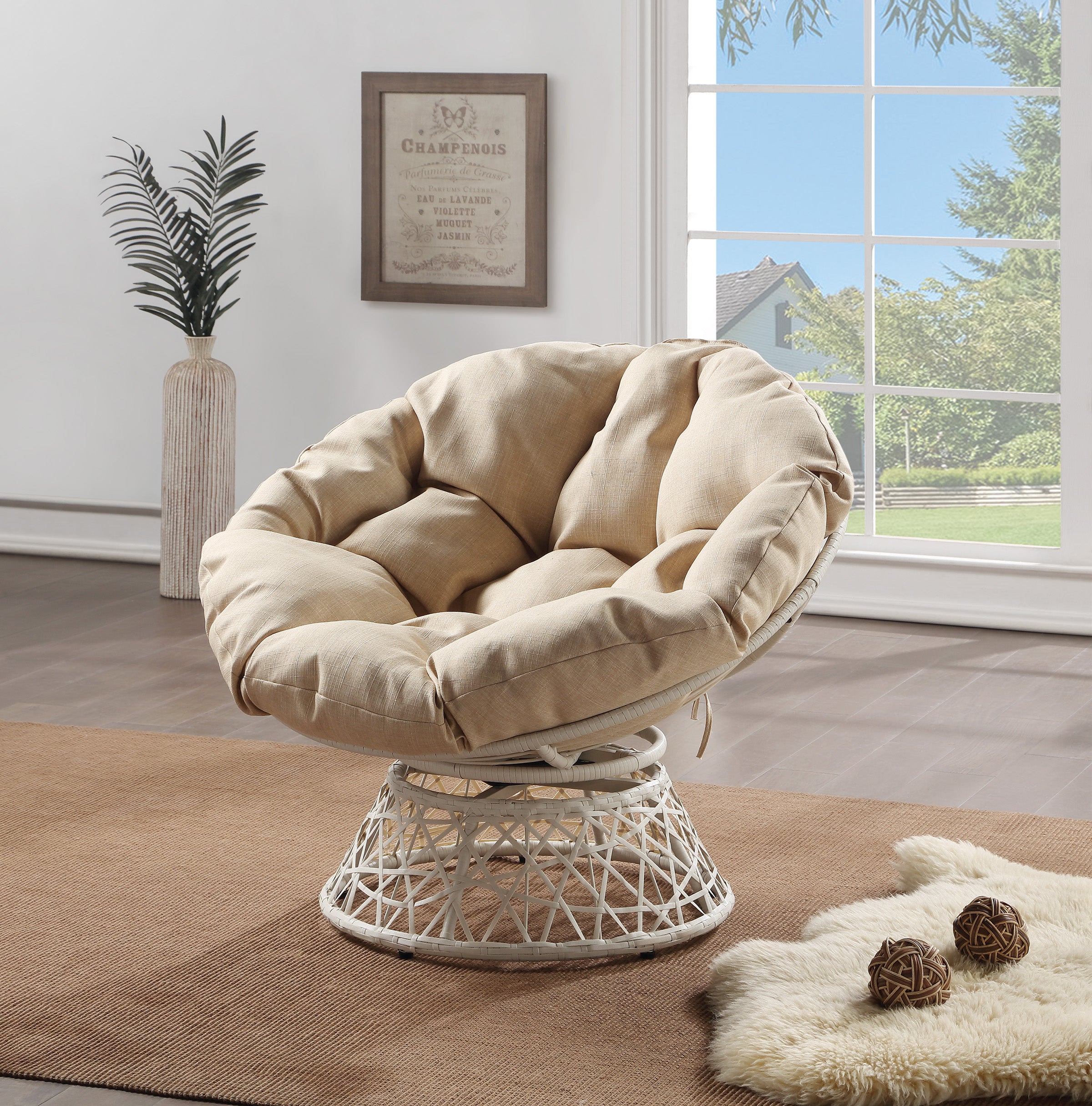 Papasan Chair - Cream