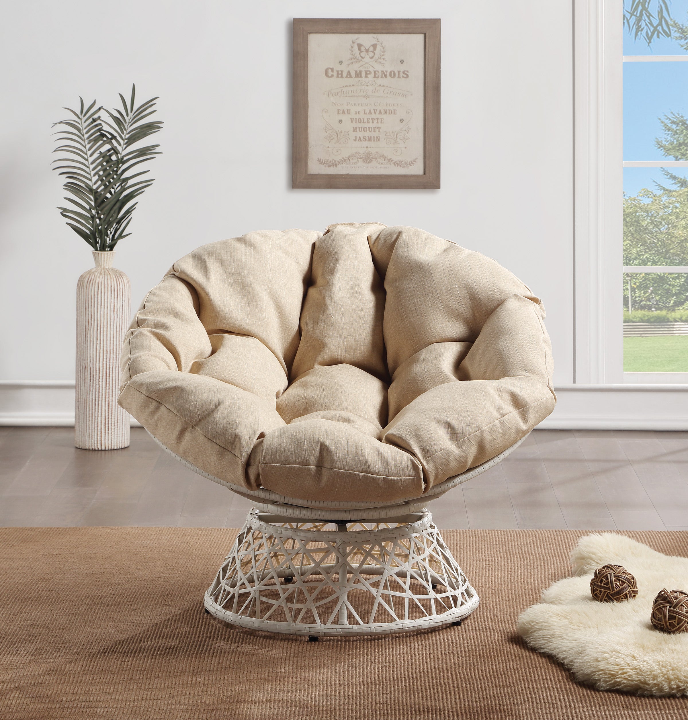 Papasan Chair - Cream