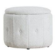 Brayfield Storage Ottoman in Sherpa Parchment Fabric