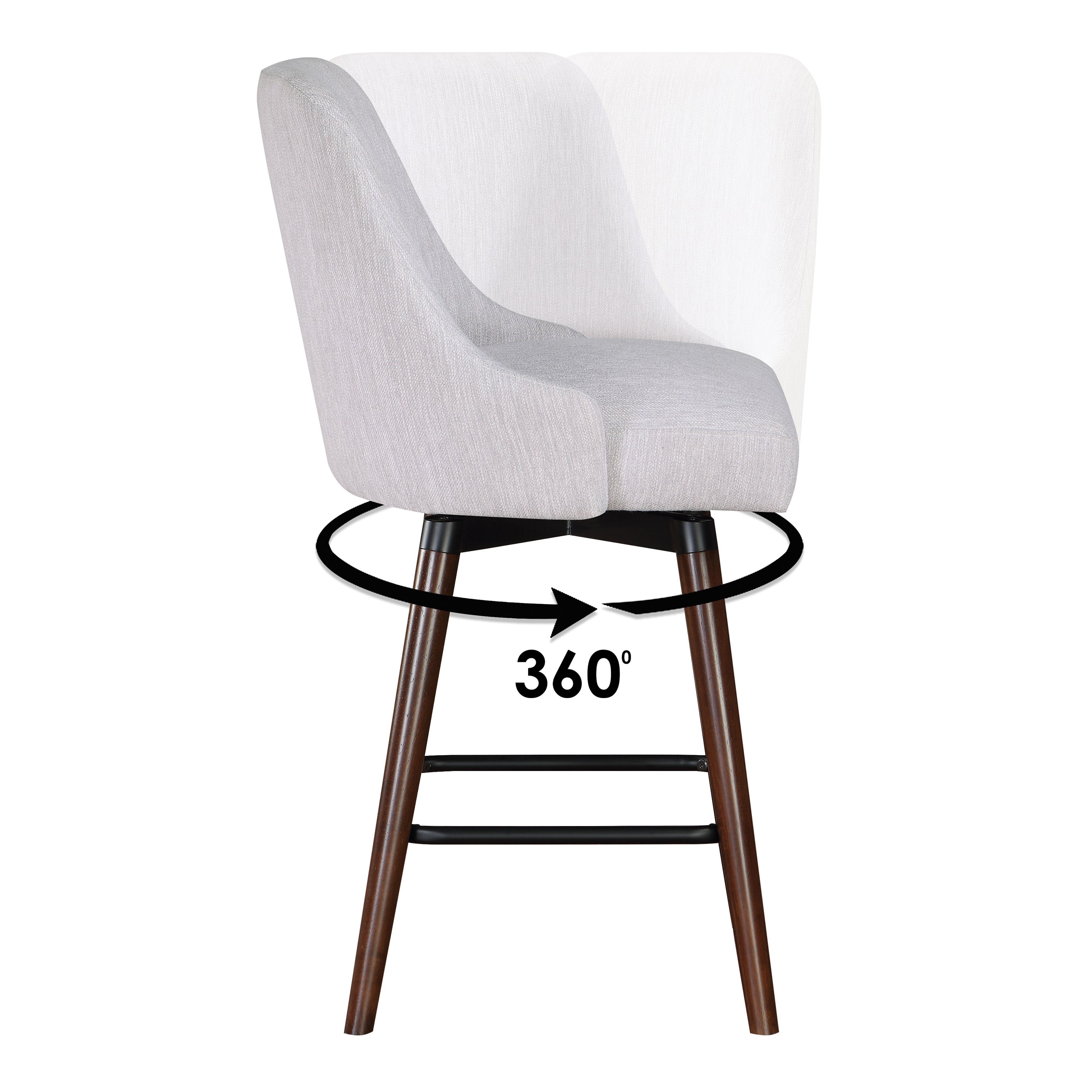 Bagford 26" Swivel Stool - Fog / Med Esp
