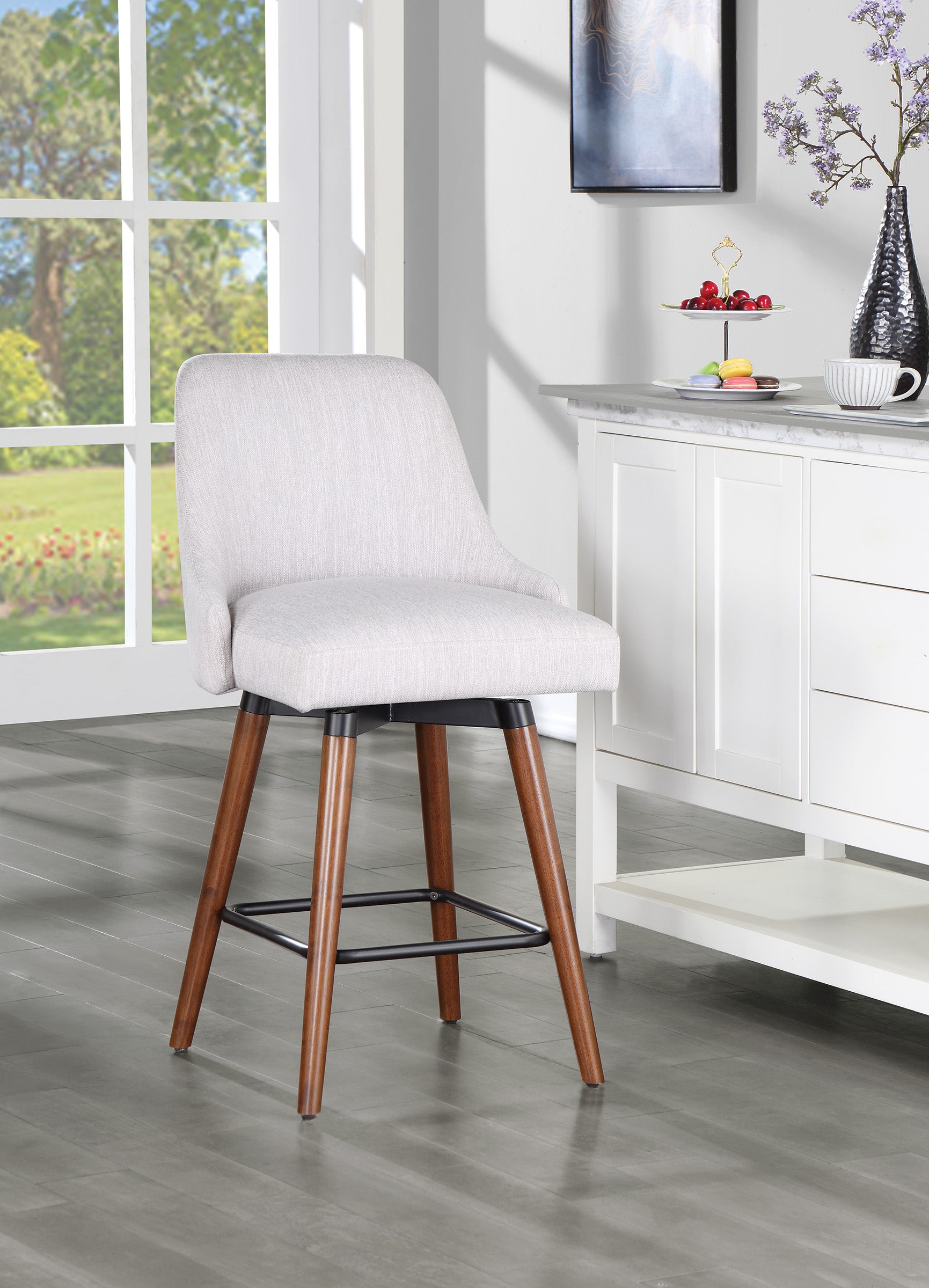 Bagford 26" Swivel Stool - Fog / Med Esp