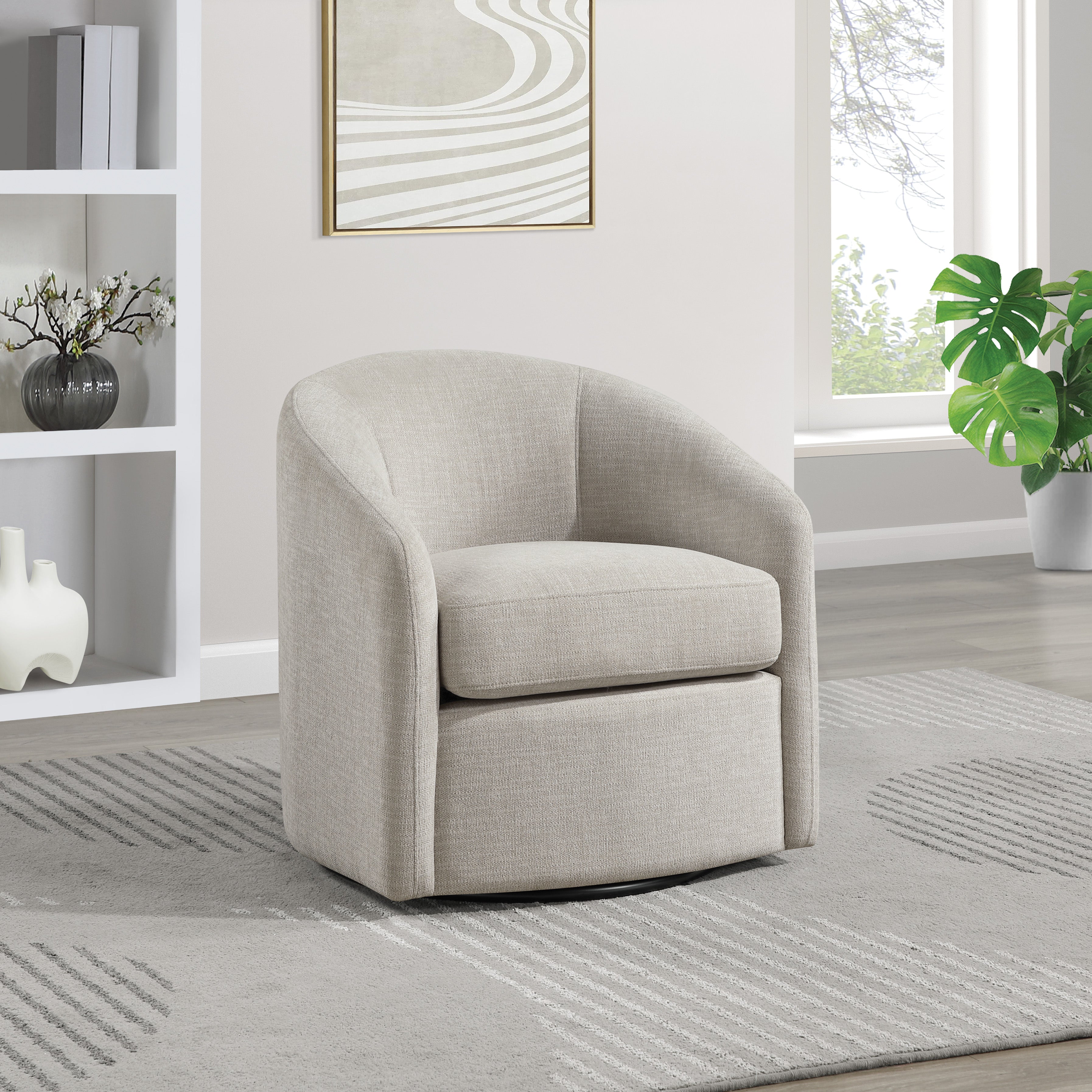Bella Swivel Chair - Stone