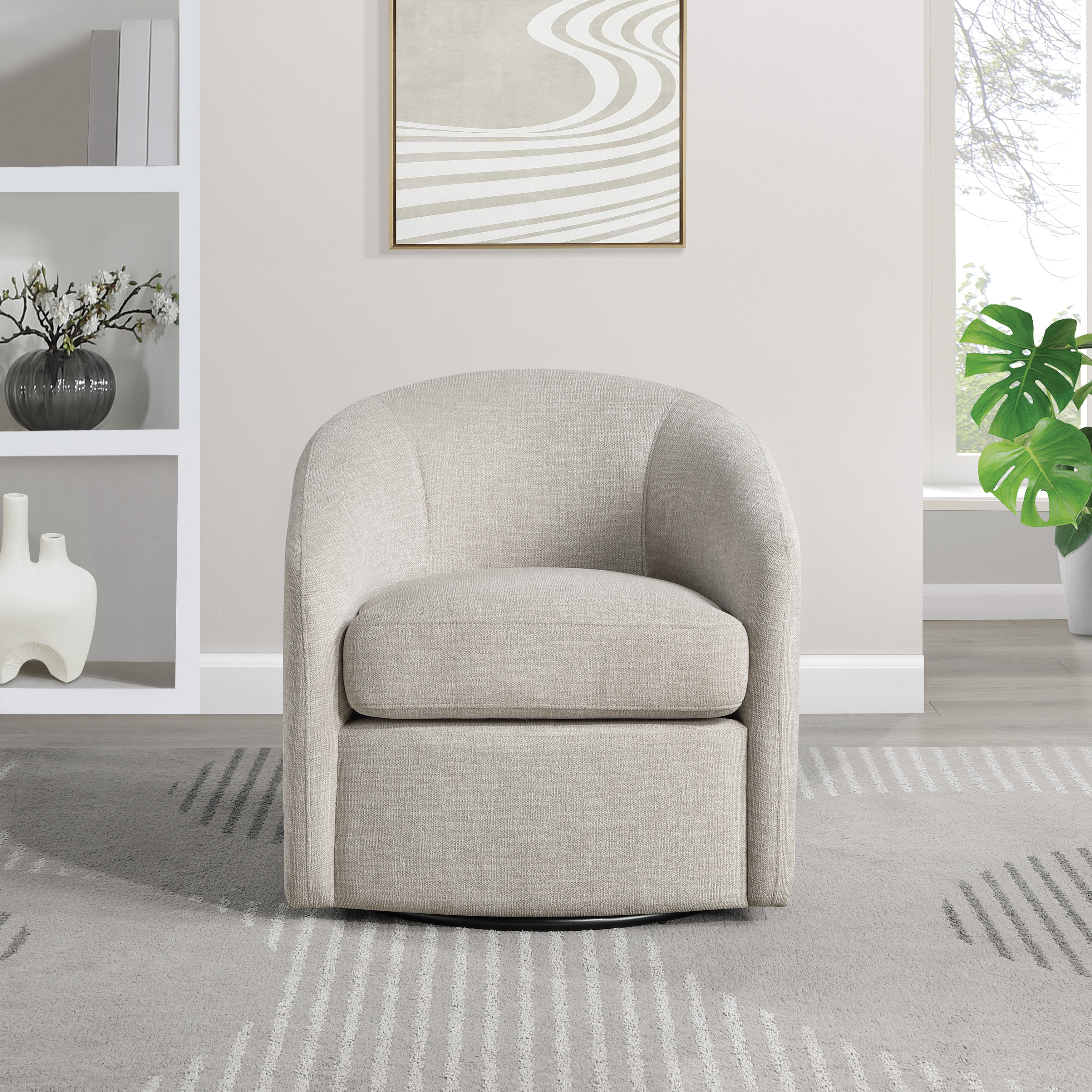 Bella Swivel Chair - Stone