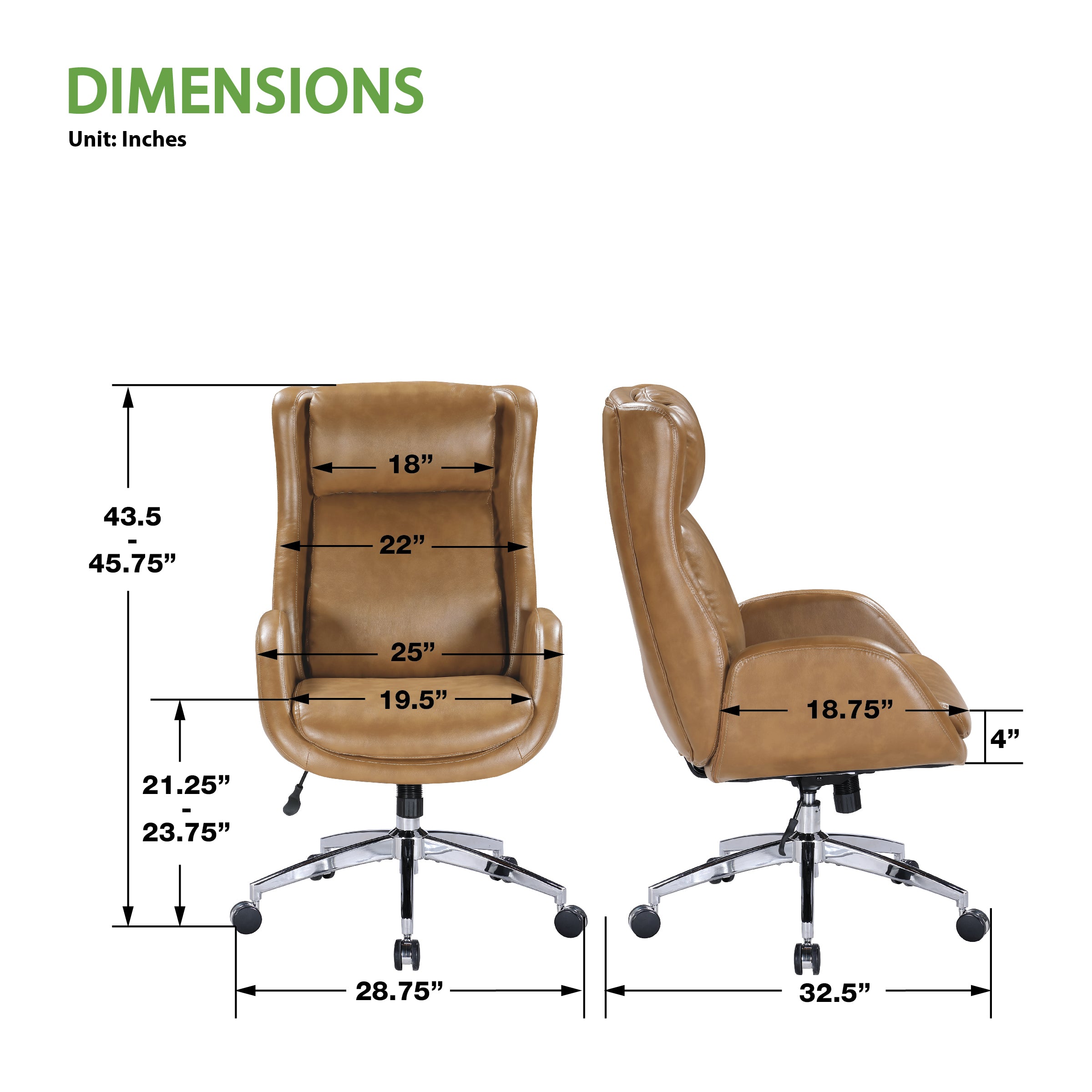 Blanchard Office Chair - Nutmeg