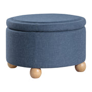Baynes Storage Ottoman - Navy
