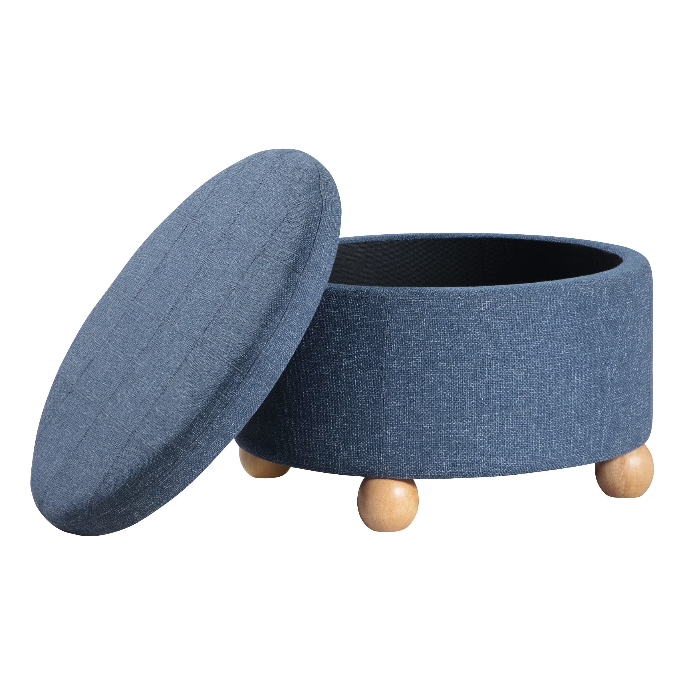 Baynes Storage Ottoman - Navy