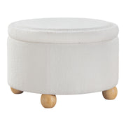 Baynes Storage Ottoman - Ivory Sherpa