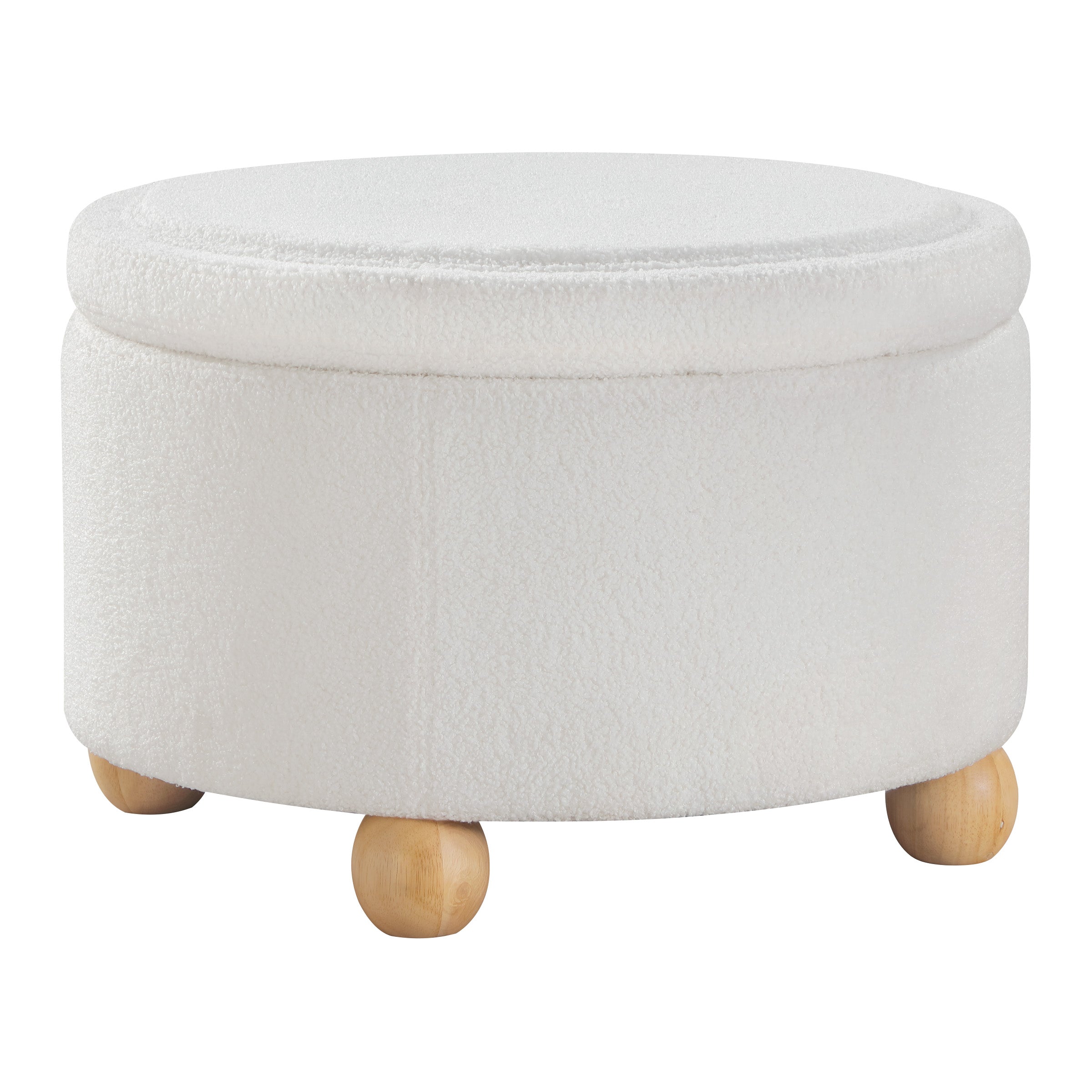Baynes Storage Ottoman - Ivory Sherpa