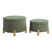 Bennett 2-Piece Storage Ottoman Set - Pine