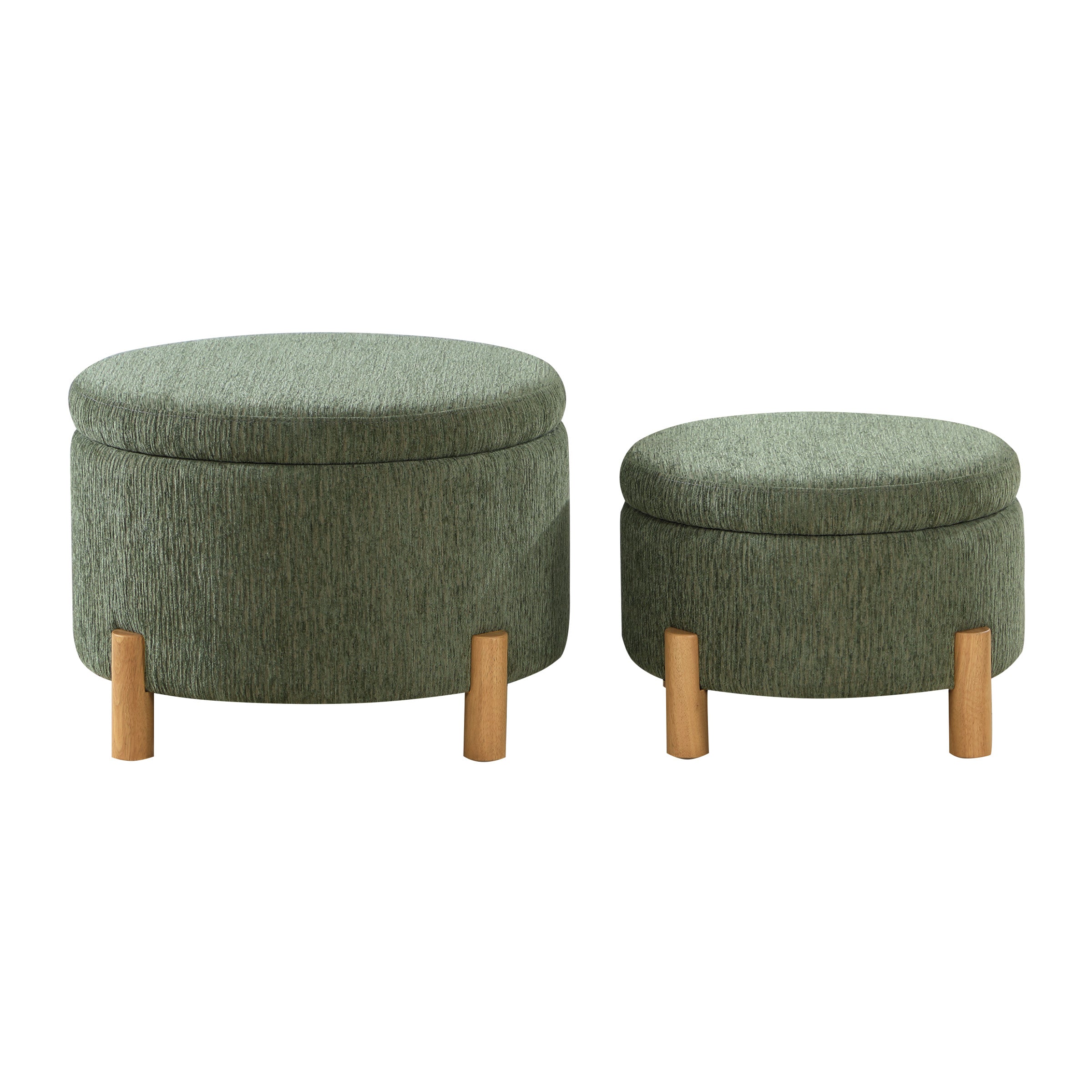 Bennett 2-Piece Storage Ottoman Set - Pine