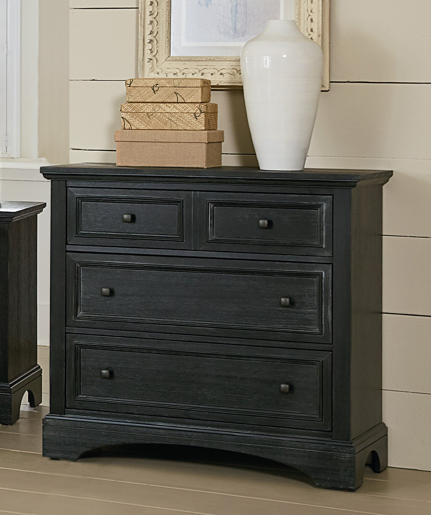 Farmhouse Basics 3 Drawer Chest - Rustic Black