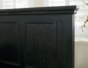 Farmhouse Queen Headboard - Rustic Black