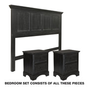 Farmhouse Basics Bedroom Set 3 pc - Rustic Black