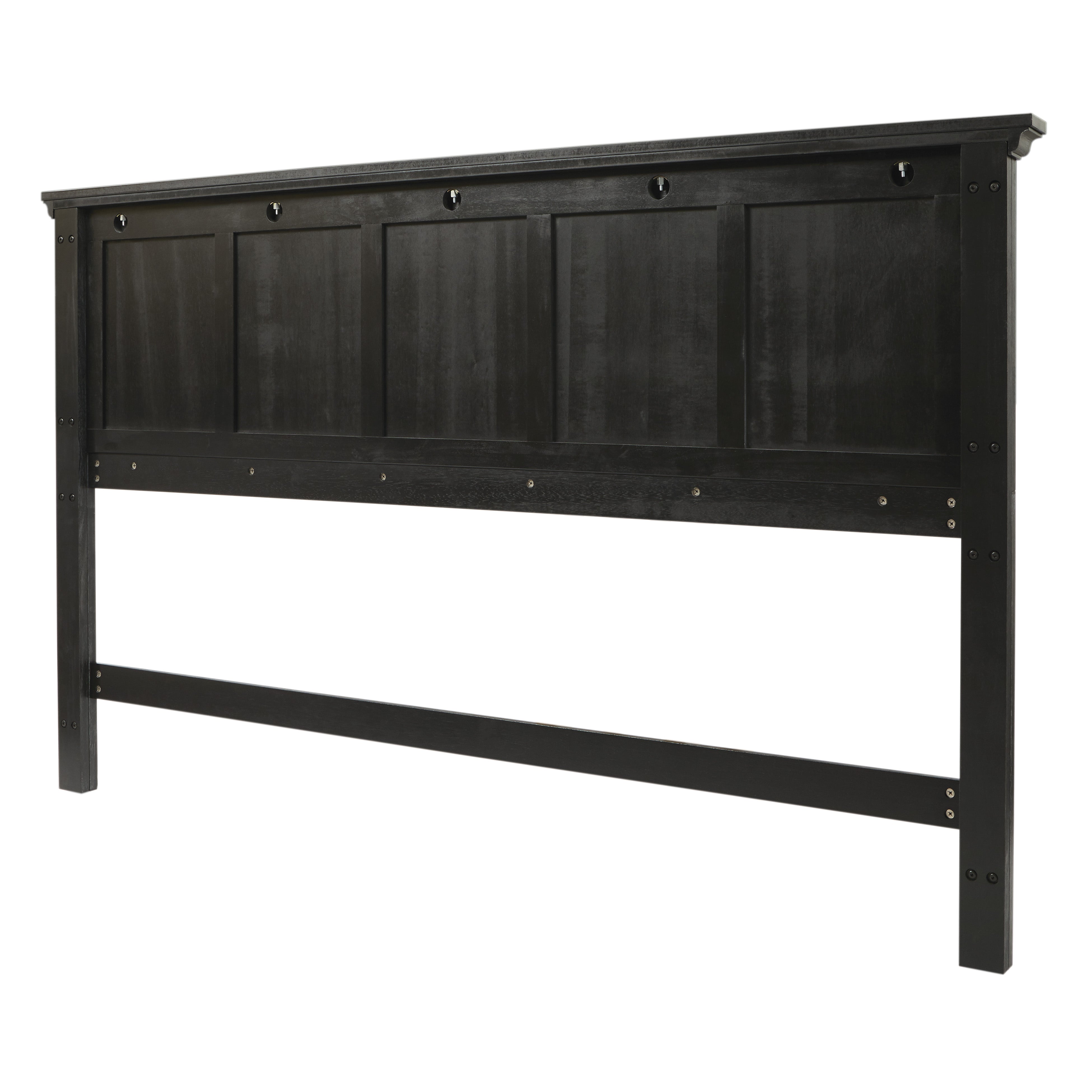 Farmhouse Basics King Bed Headboard - Rustic Black