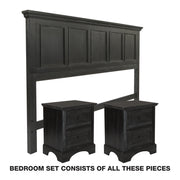 Farmhouse Basics Bedroom Set 3 pc - Rustic Black