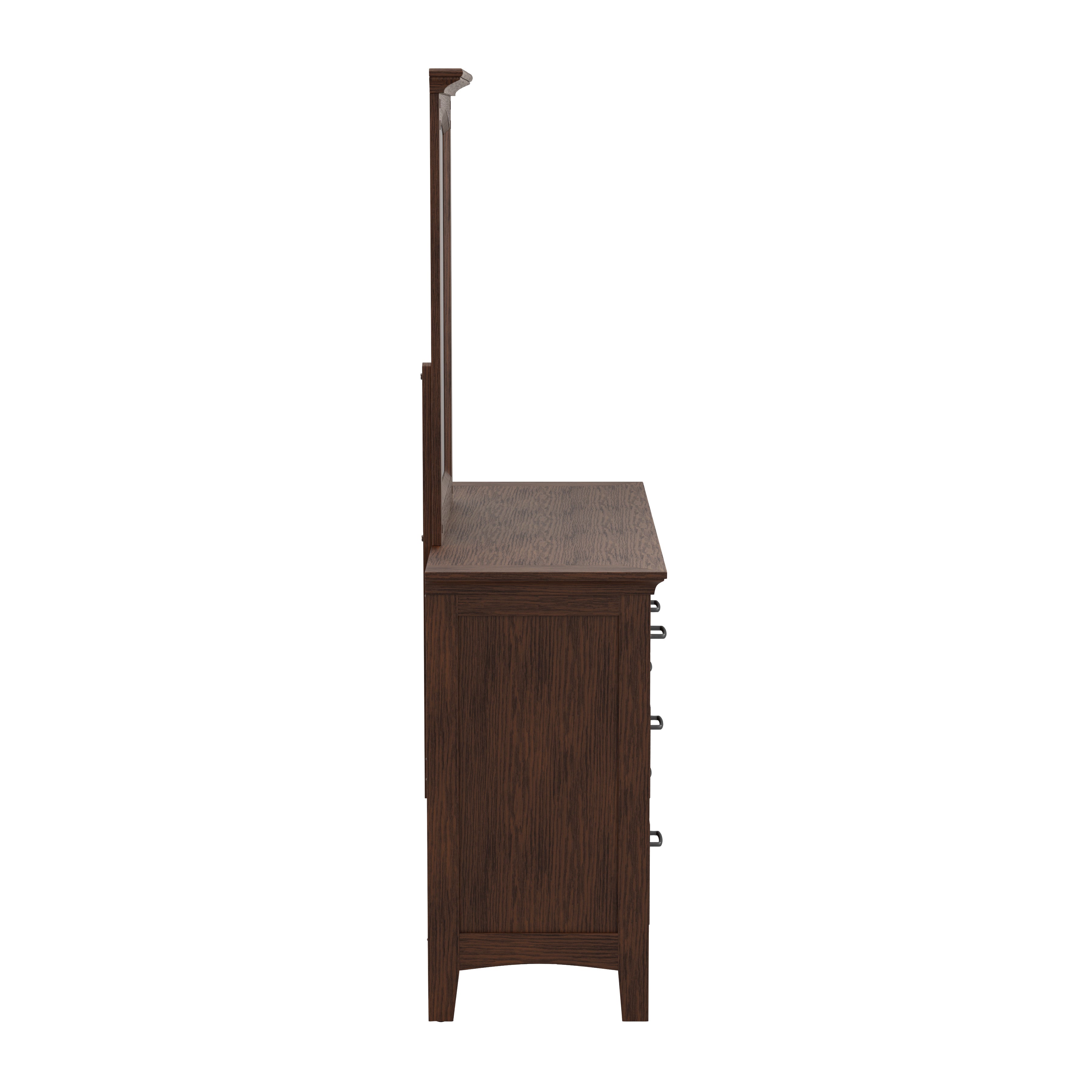 Modern Mission Dresser with Mirror - Vintage Oak