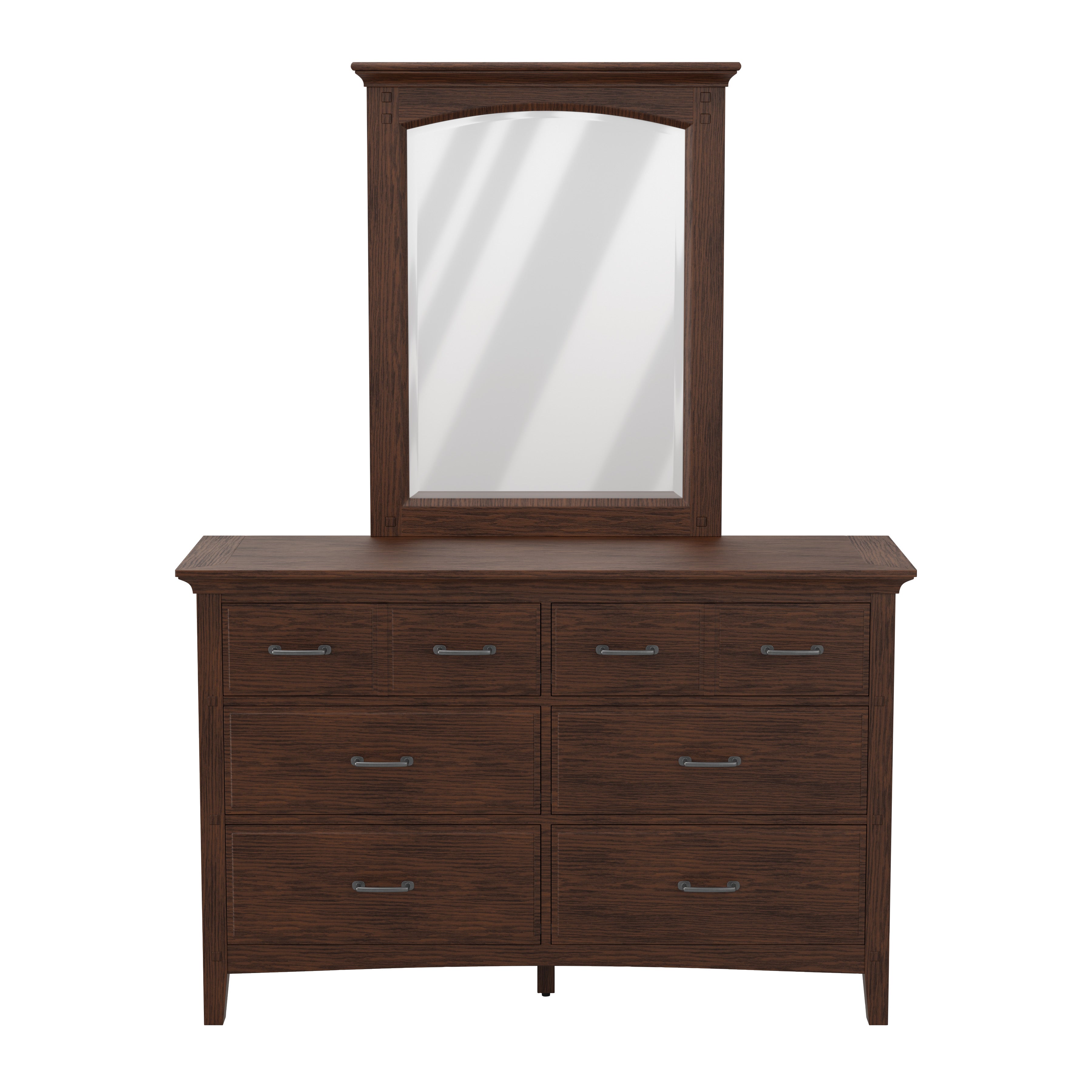 Modern Mission Mirror - Vintage Oak