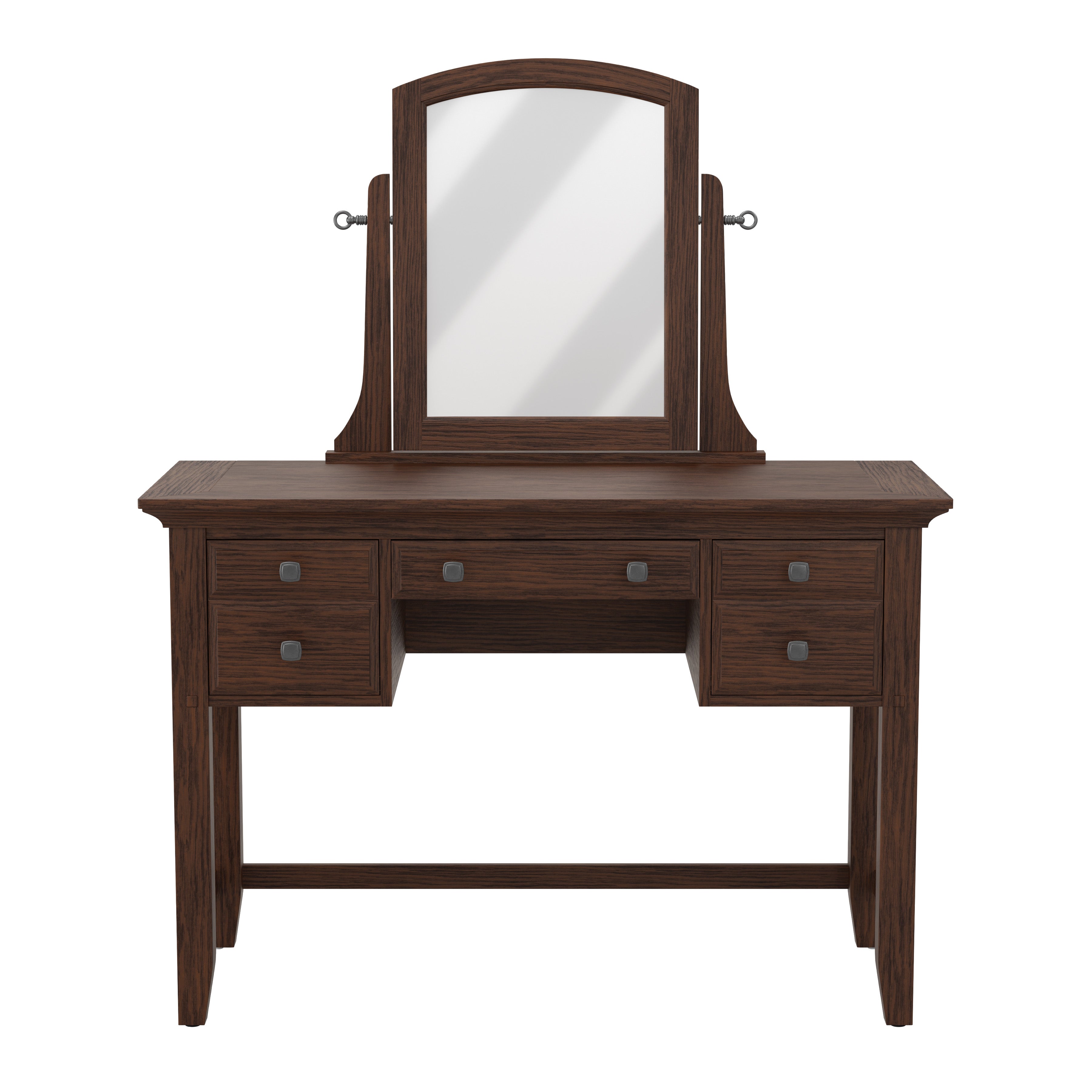 Modern Mission Vanity and Mirror - Vintage Oak